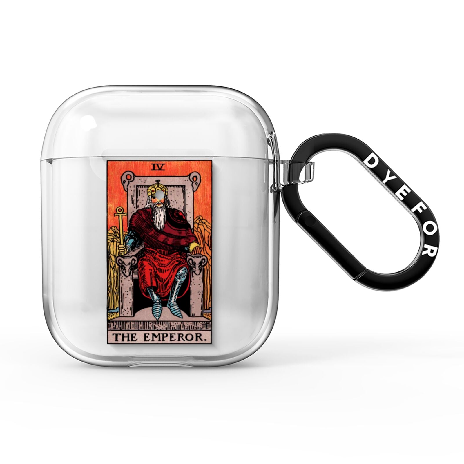 The Emperor Tarot Card AirPods Clear Case