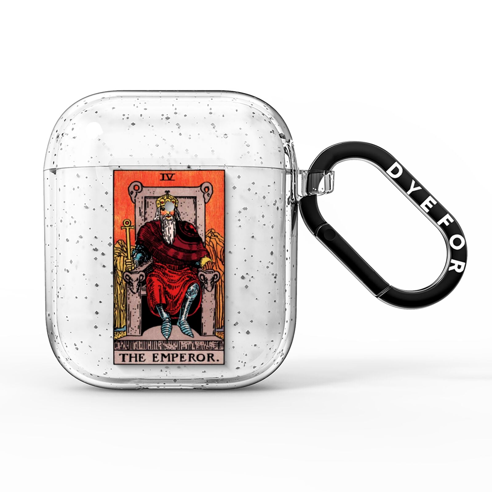 The Emperor Tarot Card AirPods Glitter Case