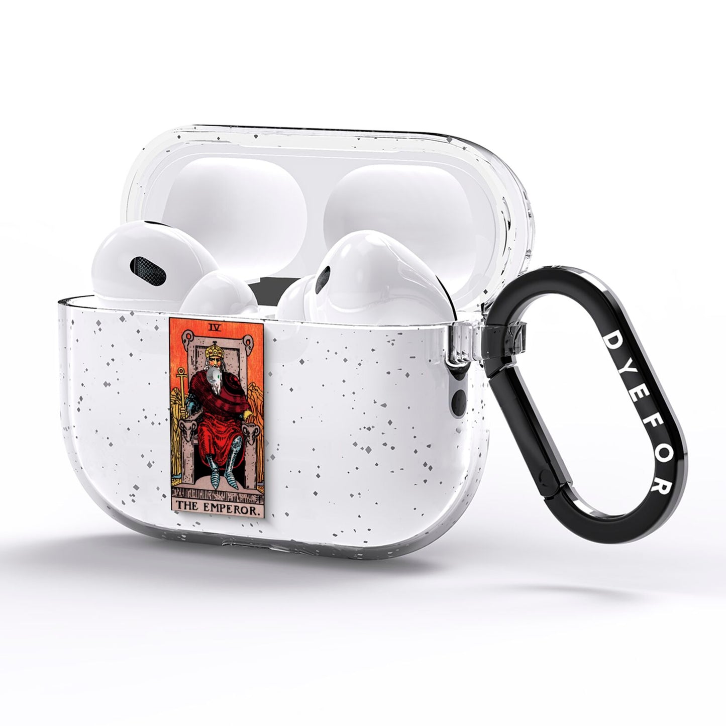 The Emperor Tarot Card AirPods Pro Glitter Case Side Image