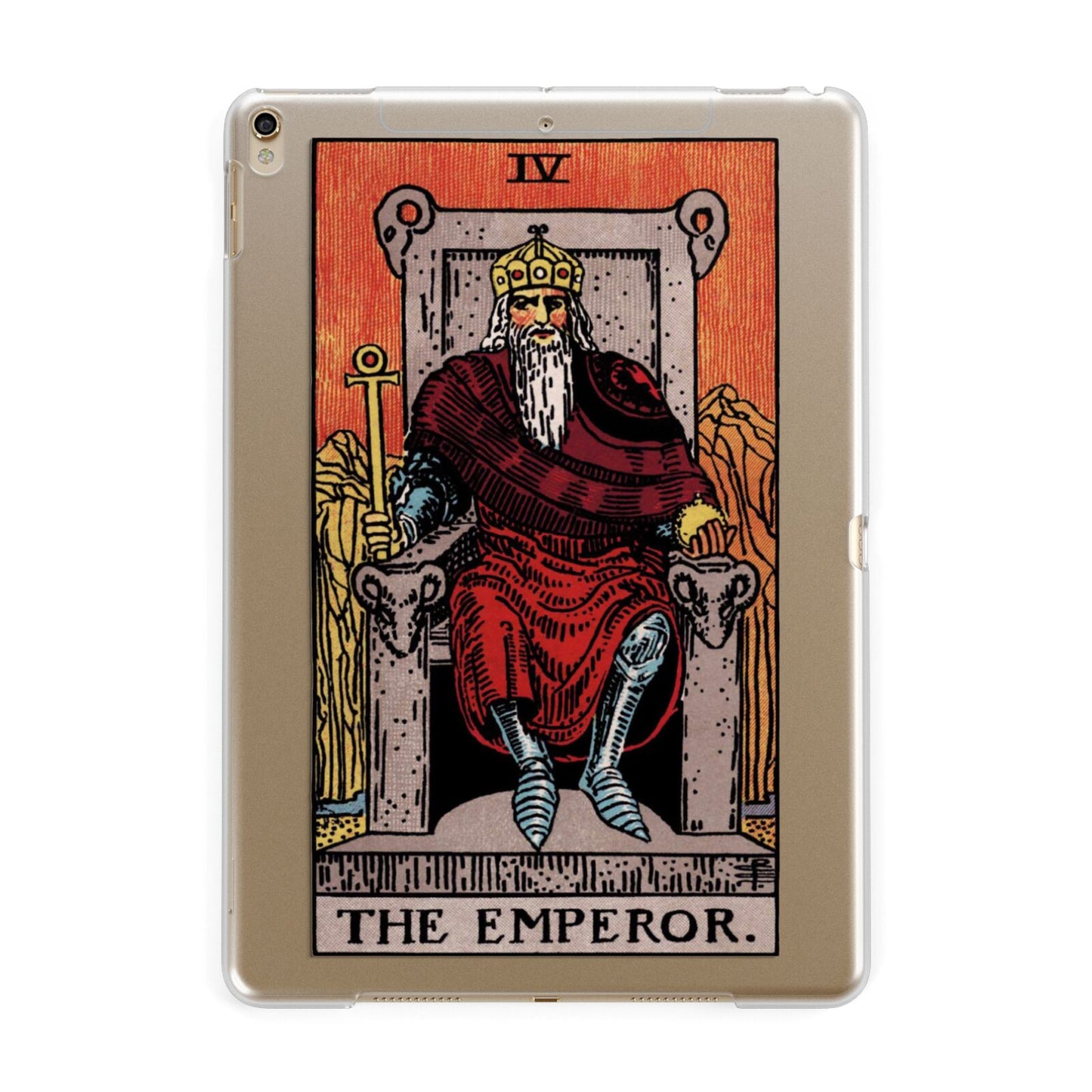 The Emperor Tarot Card Apple iPad Gold Case