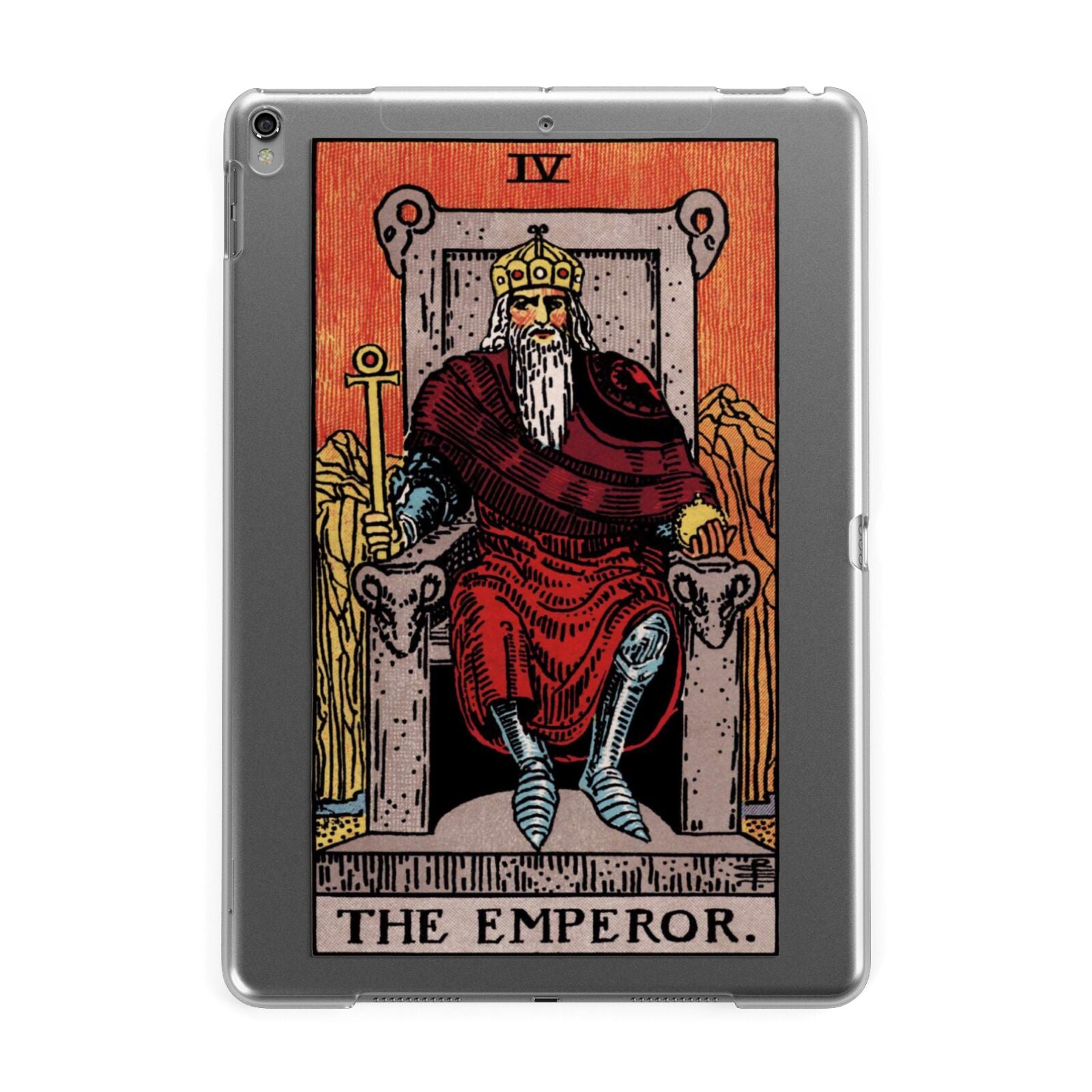 The Emperor Tarot Card Apple iPad Grey Case