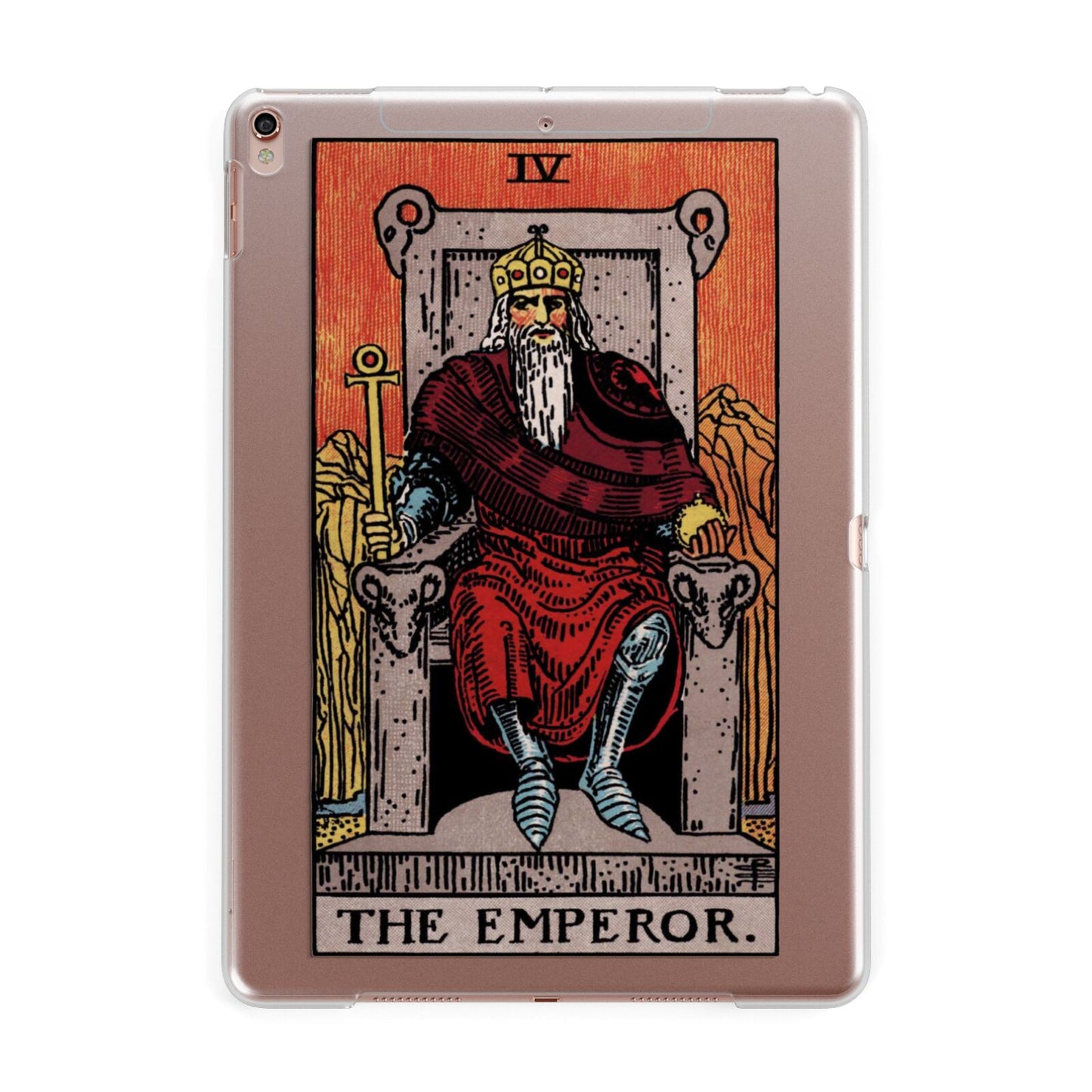 The Emperor Tarot Card Apple iPad Rose Gold Case