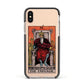 The Emperor Tarot Card Apple iPhone Xs Impact Case Black Edge on Gold Phone