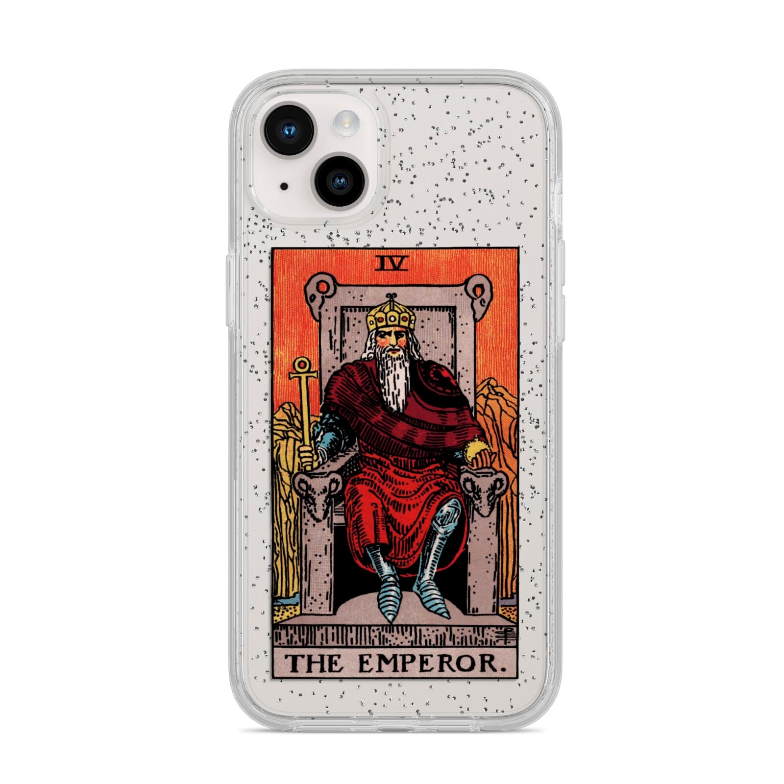 The Emperor Tarot Card iPhone 14 Plus Glitter Tough Case Starlight