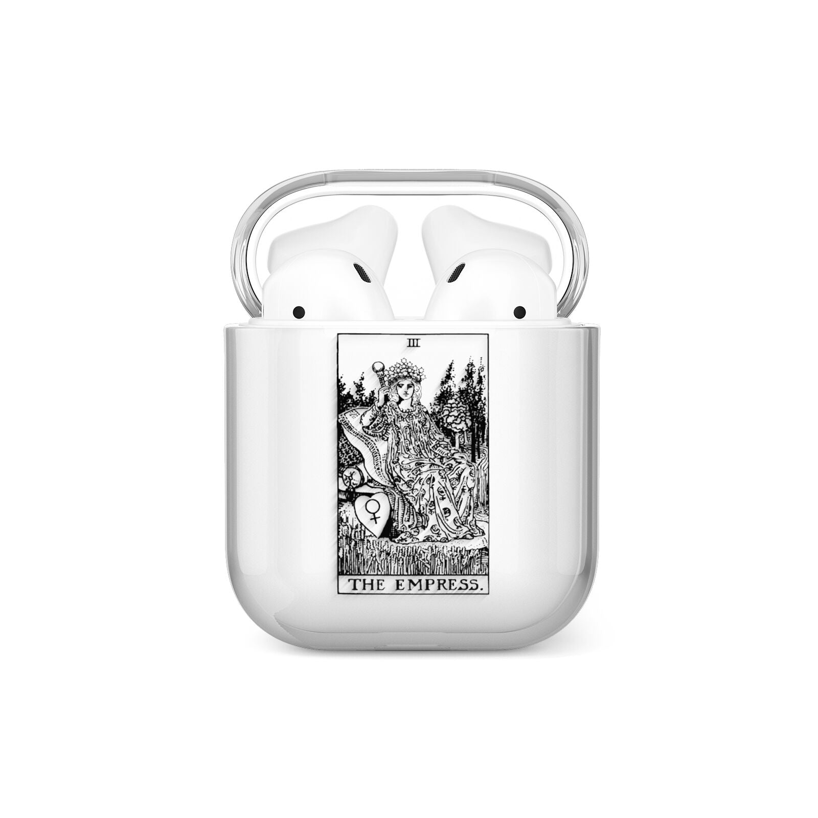 The Empress Monochrome Tarot Card AirPods Case