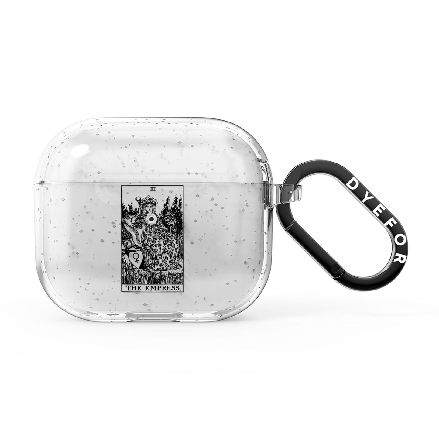 The Empress Monochrome Tarot Card AirPods Glitter Case 3rd Gen