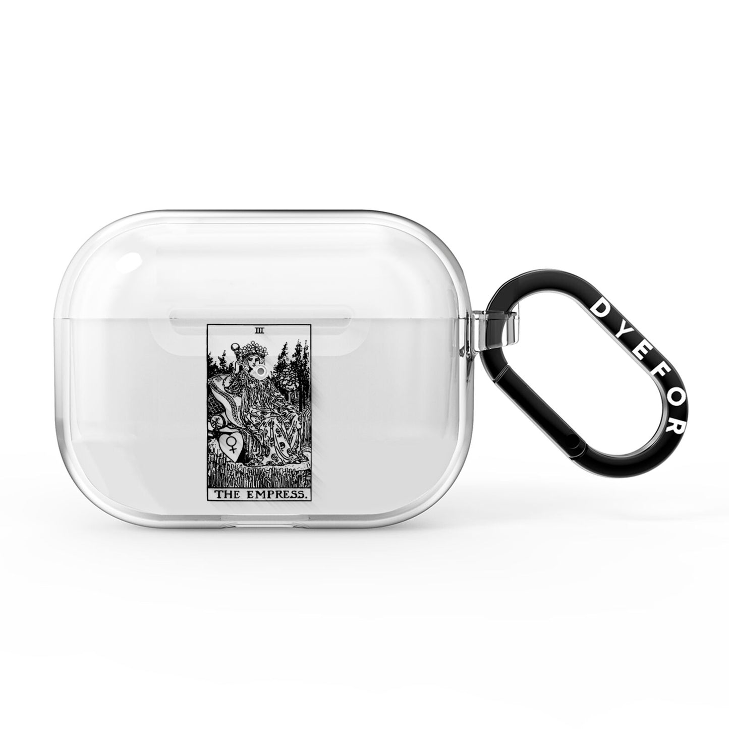 The Empress Monochrome Tarot Card AirPods Pro Clear Case