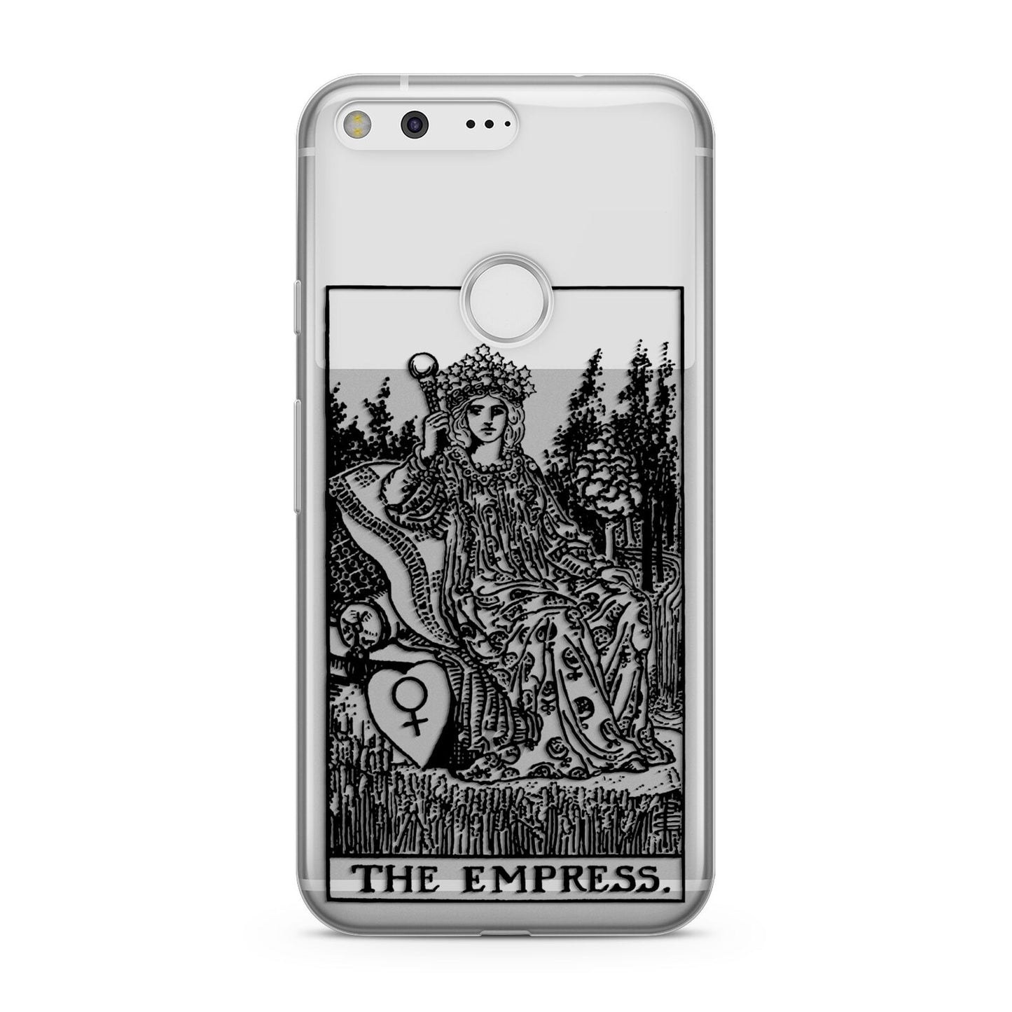 The Empress Monochrome Tarot Card Google Pixel Case