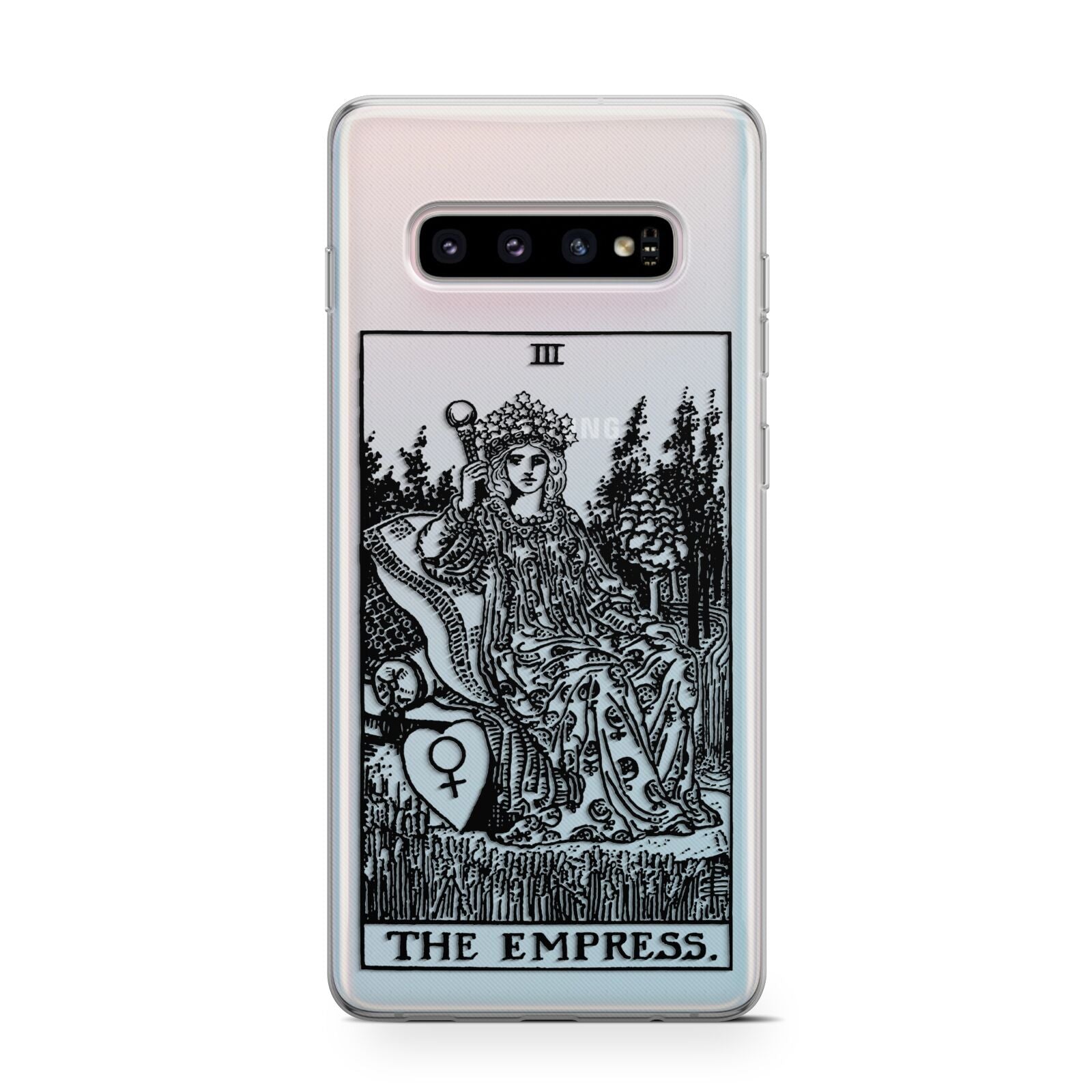 The Empress Monochrome Tarot Card Protective Samsung Galaxy Case