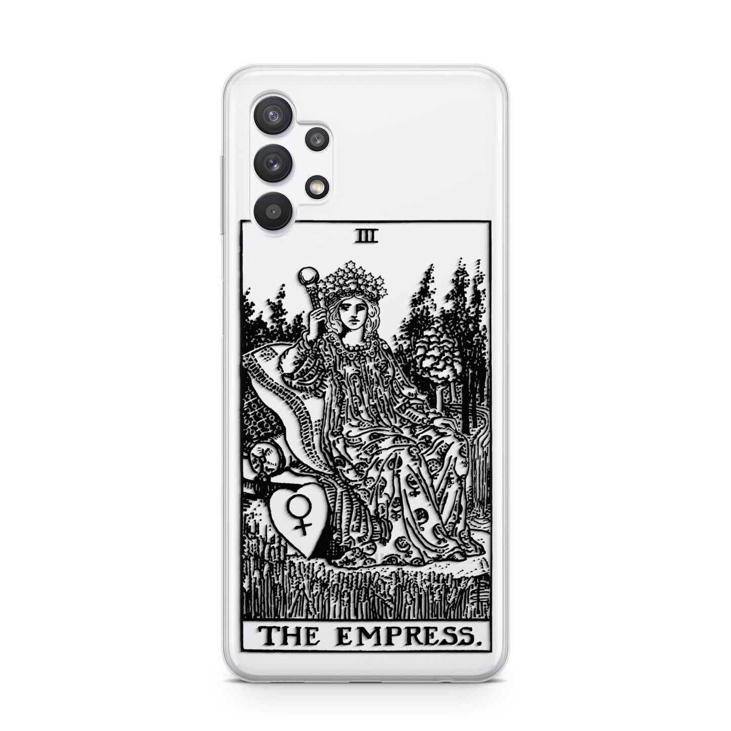 The Empress Monochrome Tarot Card Samsung A32 5G Case