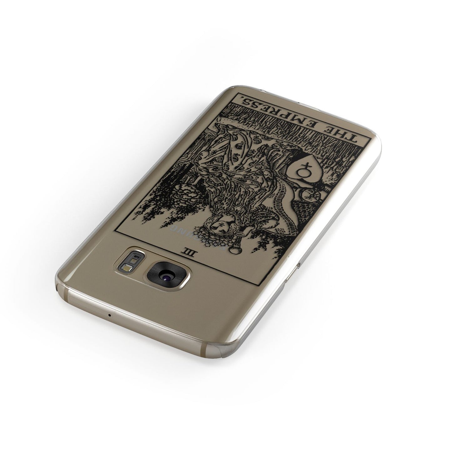 The Empress Monochrome Tarot Card Samsung Galaxy Case Front Close Up