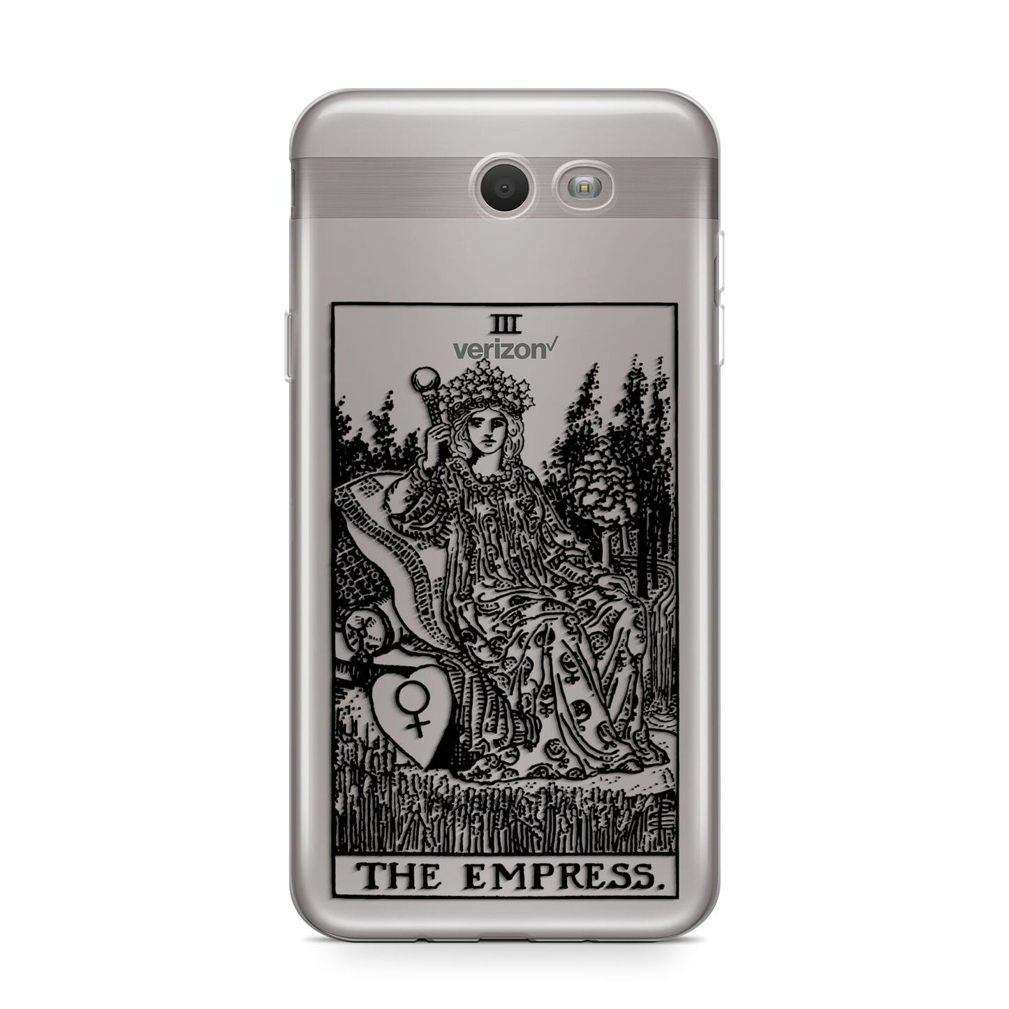 The Empress Monochrome Tarot Card Samsung Galaxy J7 2017 Case