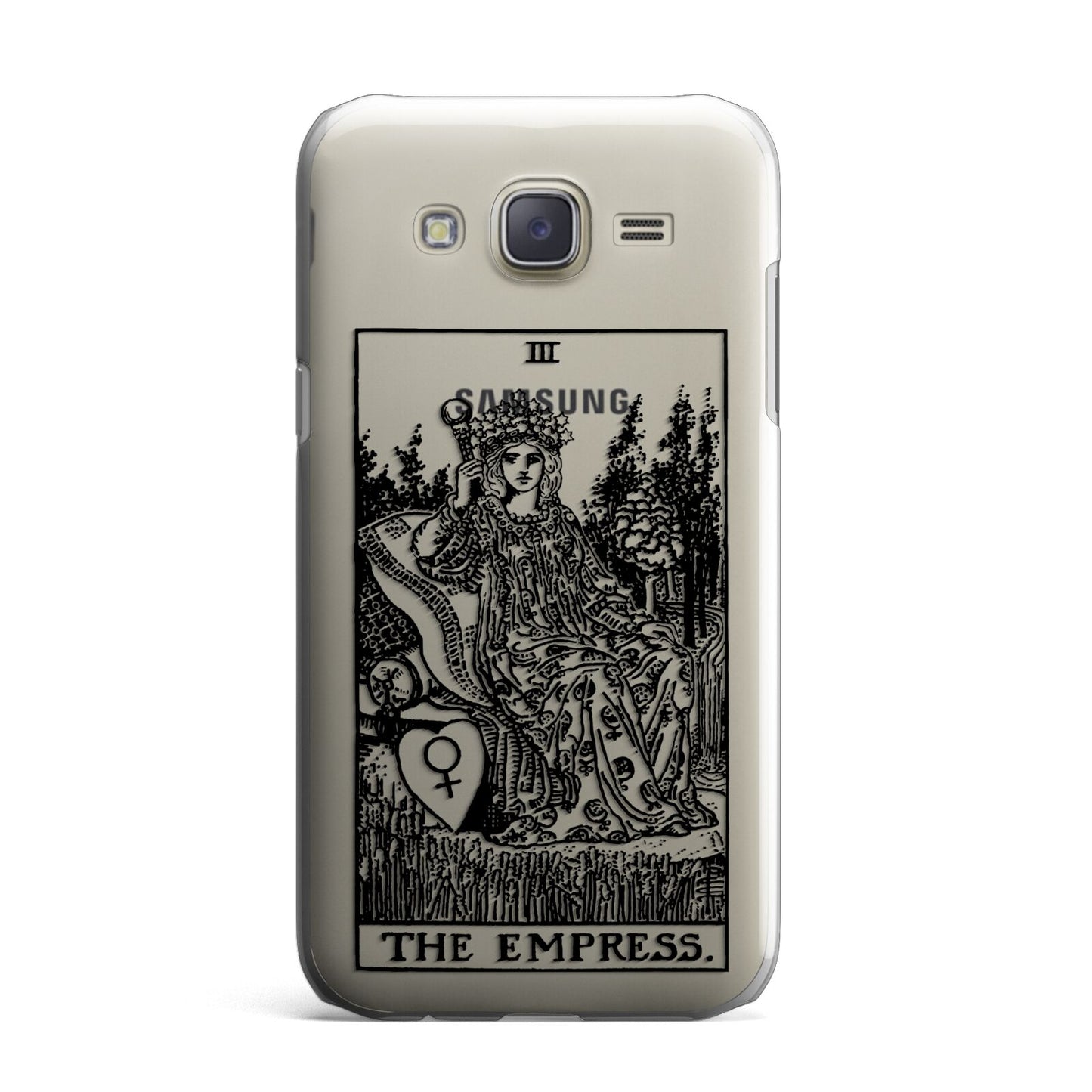 The Empress Monochrome Tarot Card Samsung Galaxy J7 Case