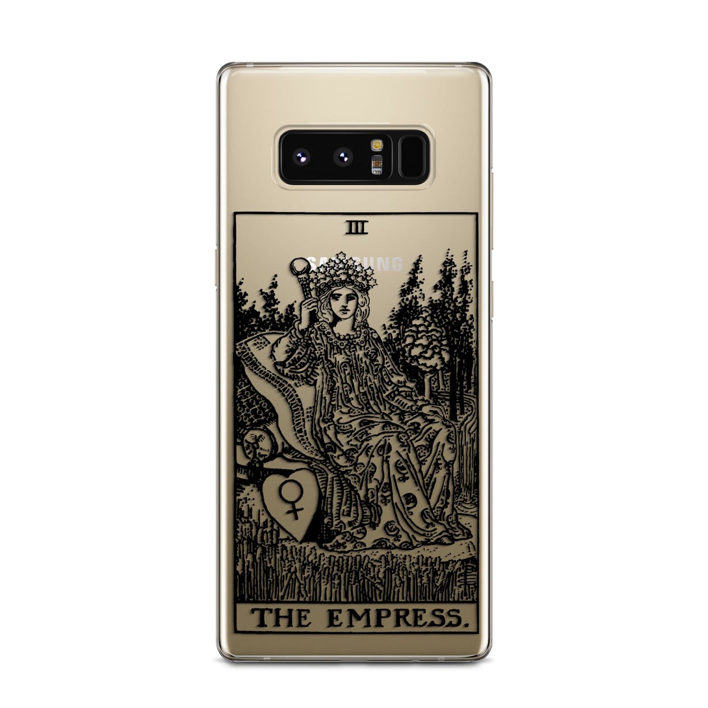 The Empress Monochrome Tarot Card Samsung Galaxy Note 8 Case