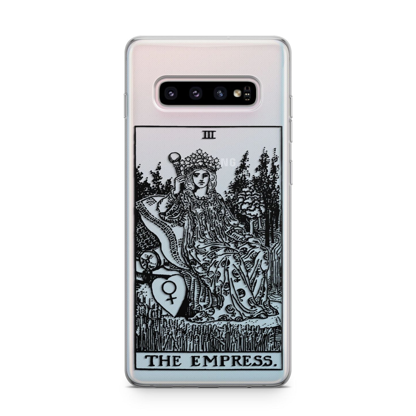 The Empress Monochrome Tarot Card Samsung Galaxy S10 Plus Case