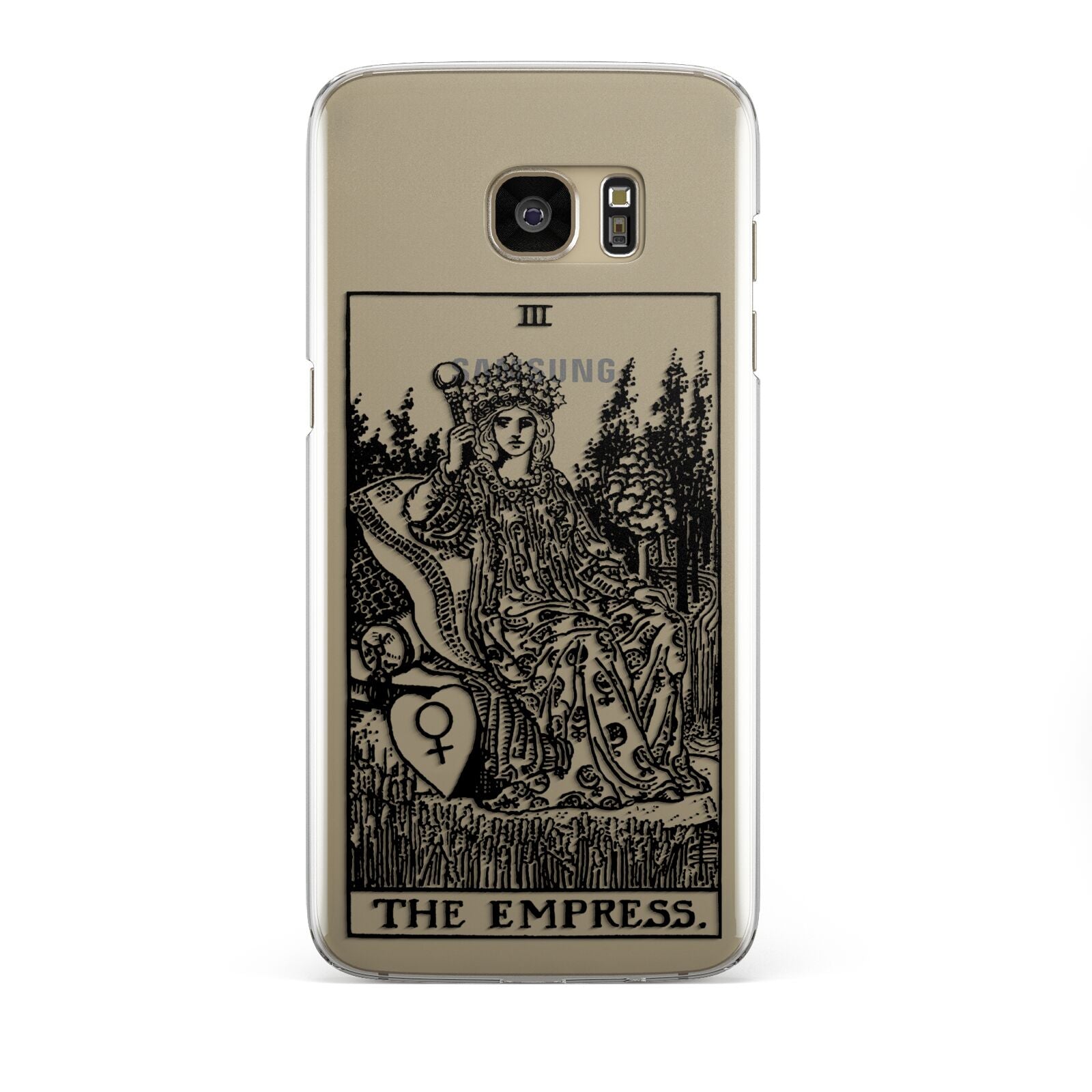 The Empress Monochrome Tarot Card Samsung Galaxy S7 Edge Case