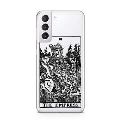 The Empress Monochrome Tarot Card Samsung S21 Case