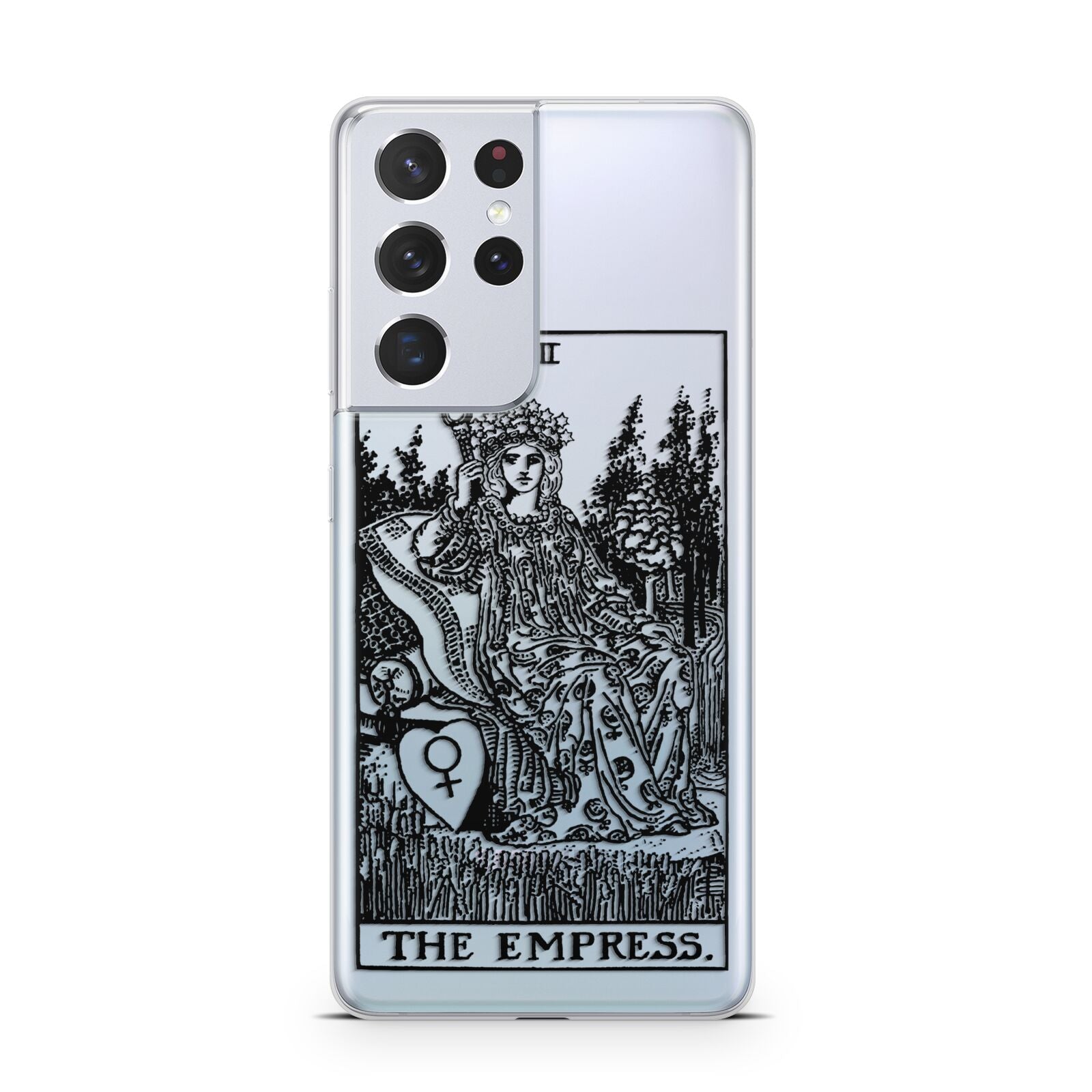 The Empress Monochrome Tarot Card Samsung S21 Ultra Case