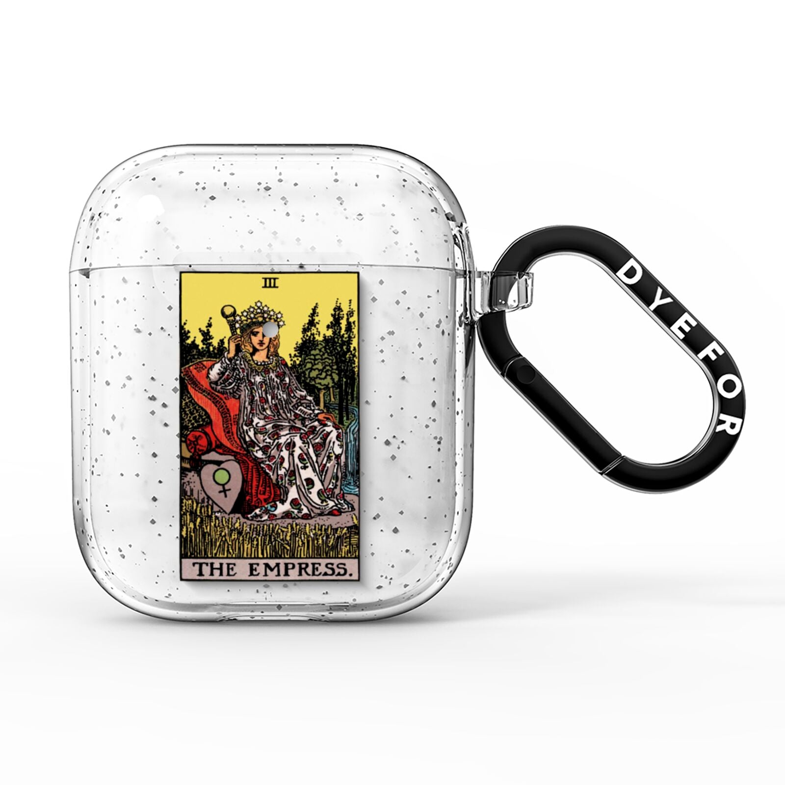 The Empress Tarot Card AirPods Glitter Case