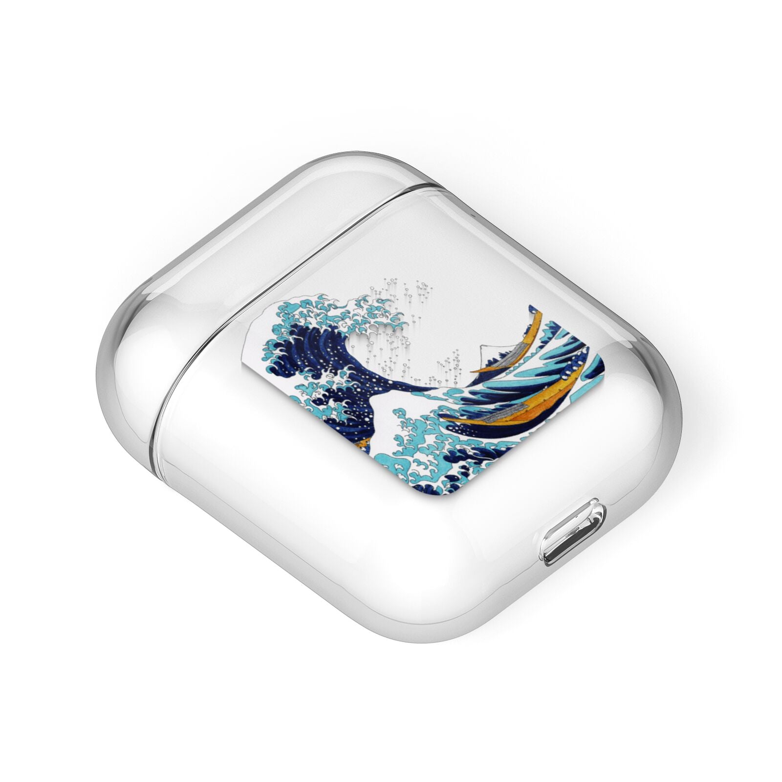 The Great Wave By Katsushika Hokusai AirPods Case Laid Flat