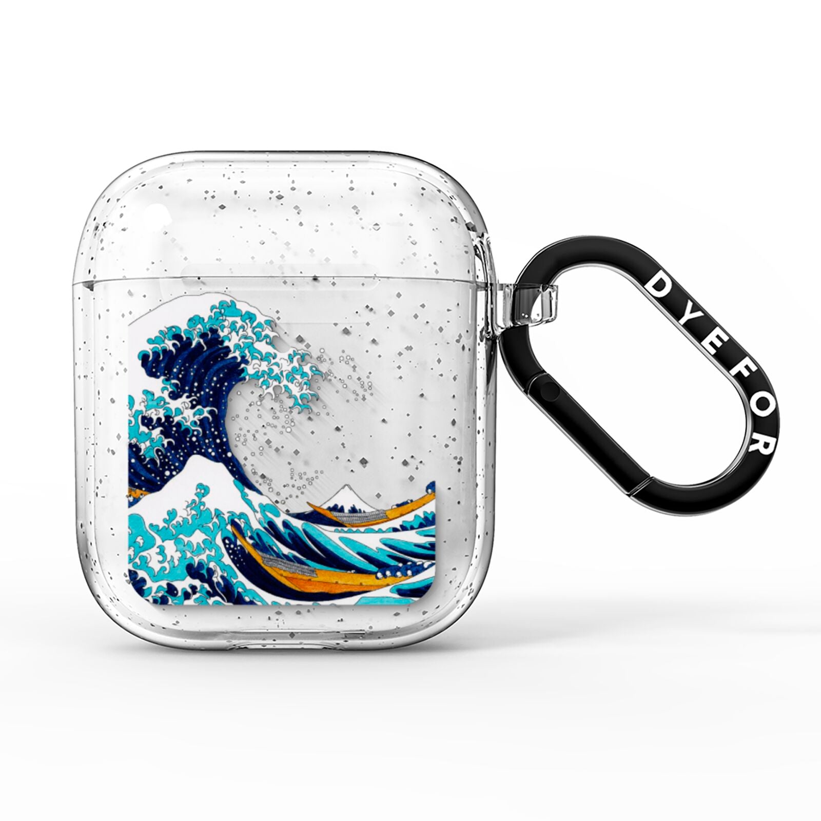 The Great Wave By Katsushika Hokusai AirPods Glitter Case