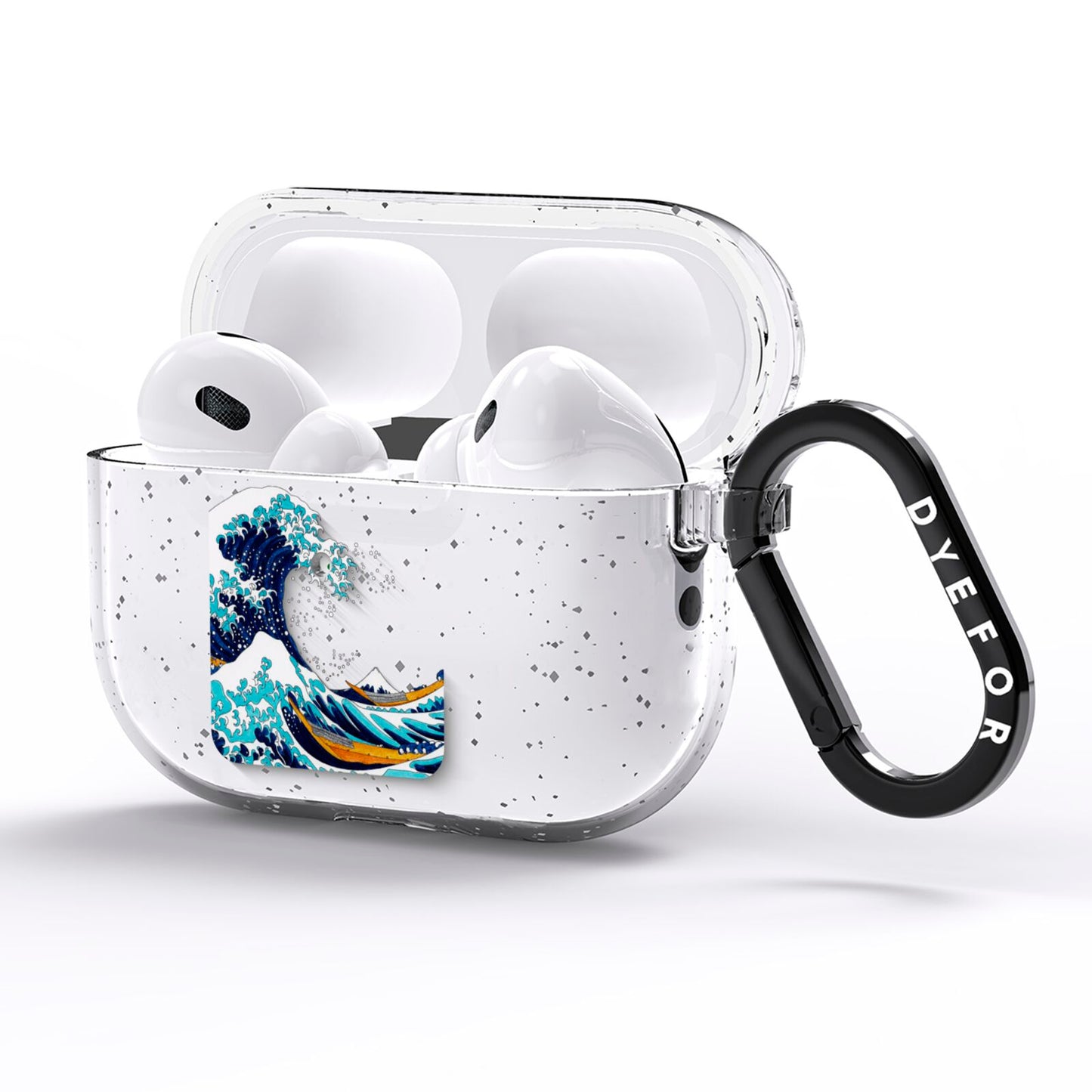 The Great Wave By Katsushika Hokusai AirPods Pro Glitter Case Side Image