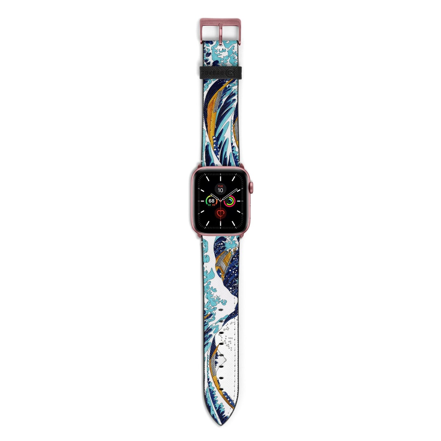 The Great Wave By Katsushika Hokusai Apple Watch Strap with Rose Gold Hardware