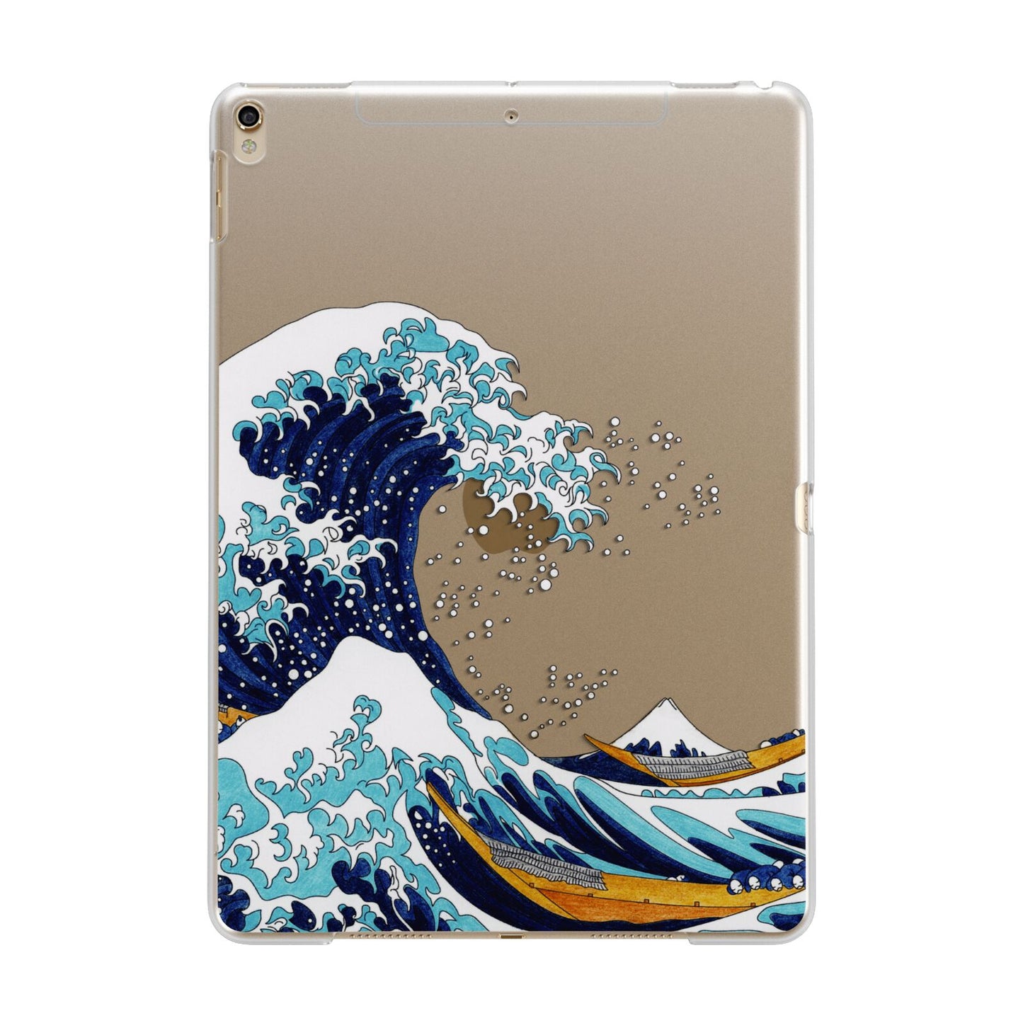 The Great Wave By Katsushika Hokusai Apple iPad Gold Case