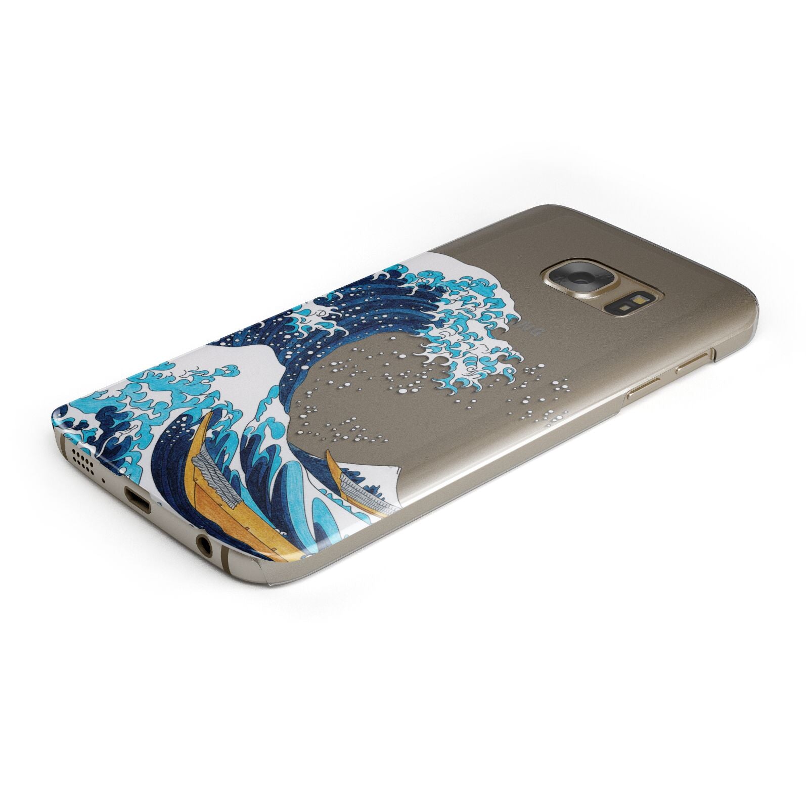 The Great Wave By Katsushika Hokusai Protective Samsung Galaxy Case Angled Image