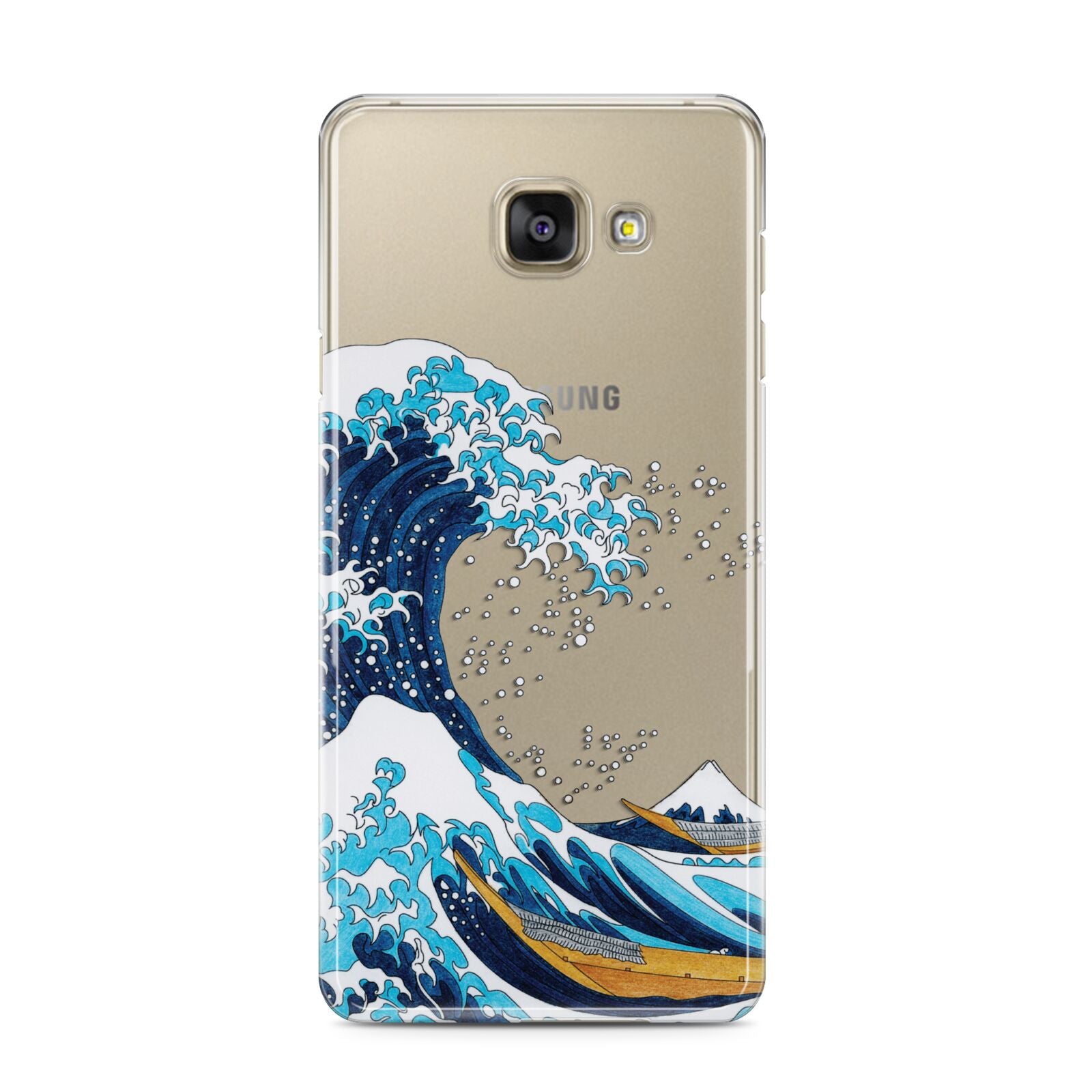 The Great Wave By Katsushika Hokusai Samsung Galaxy A3 2016 Case on gold phone