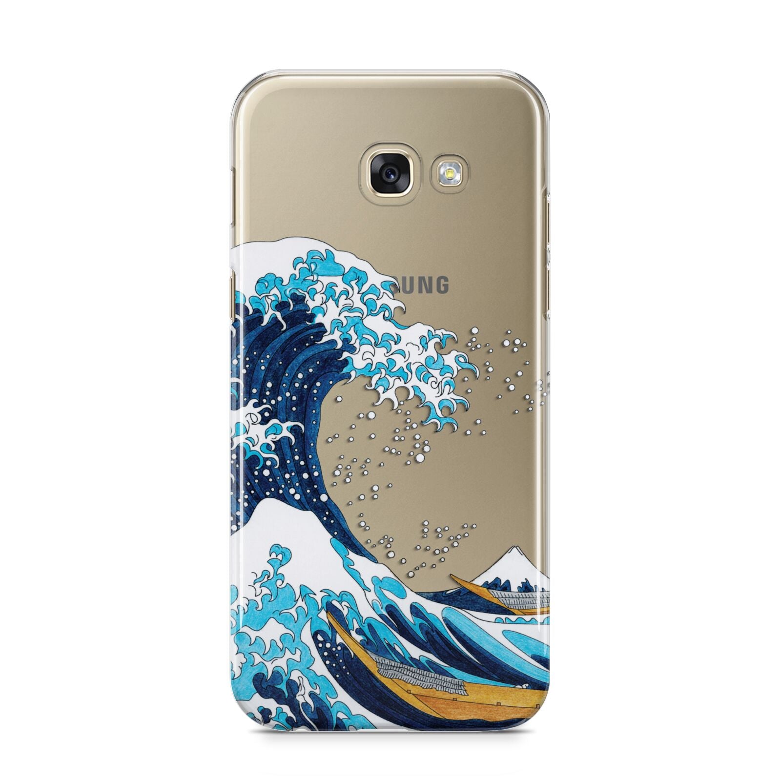 The Great Wave By Katsushika Hokusai Samsung Galaxy A5 2017 Case on gold phone