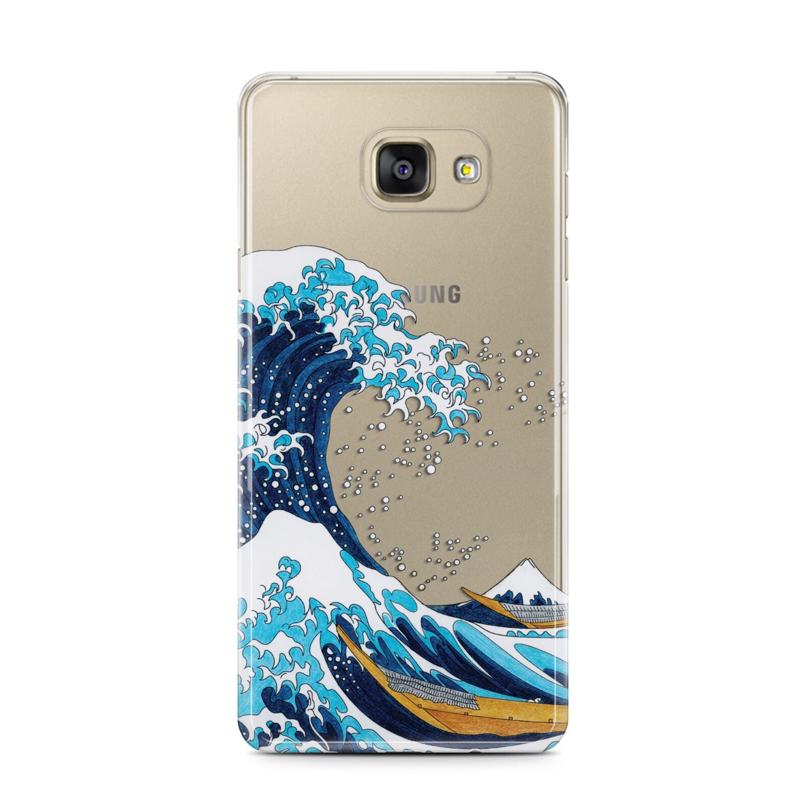 The Great Wave By Katsushika Hokusai Samsung Galaxy A7 2016 Case on gold phone