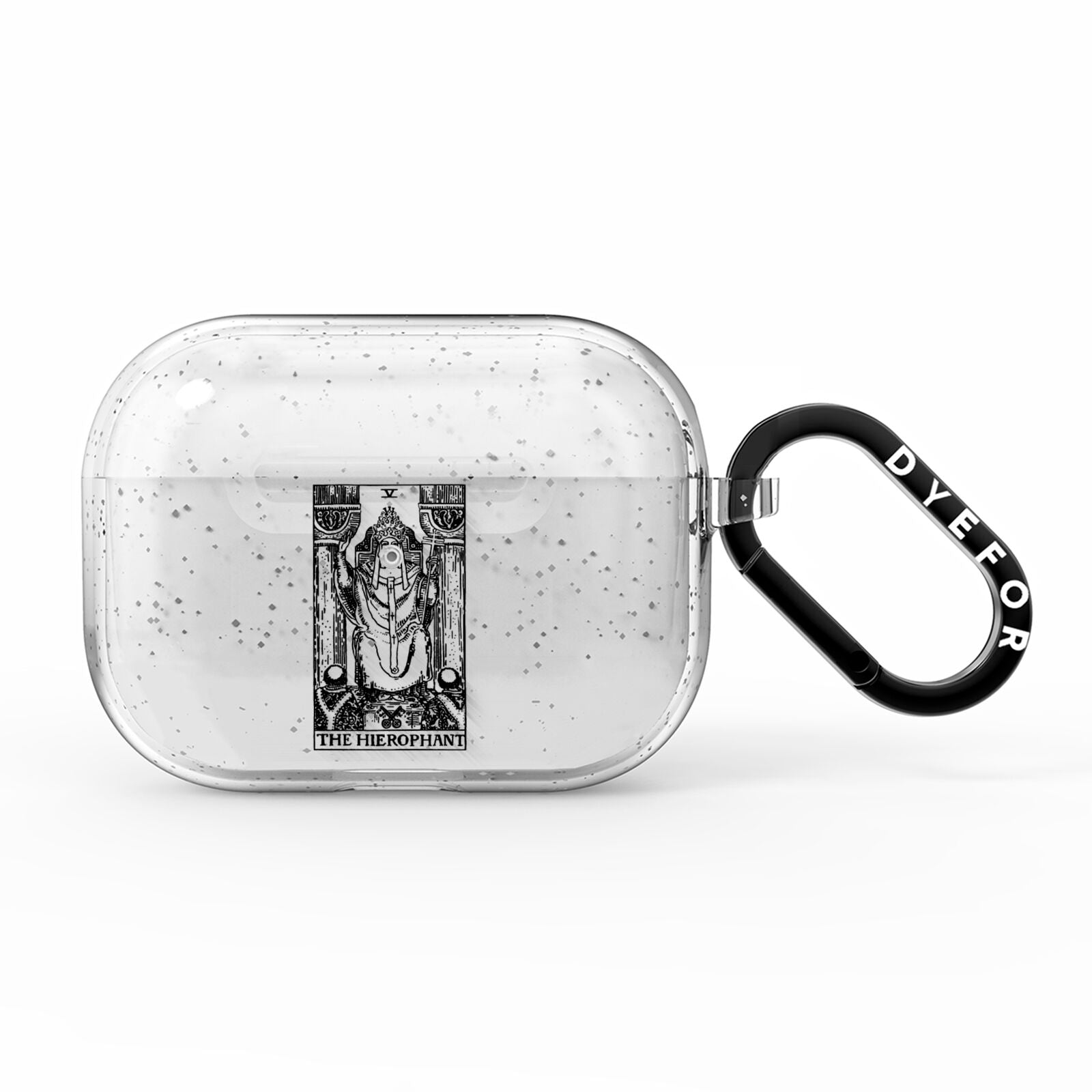 The Hierophant Monochrome Tarot Card AirPods Pro Glitter Case