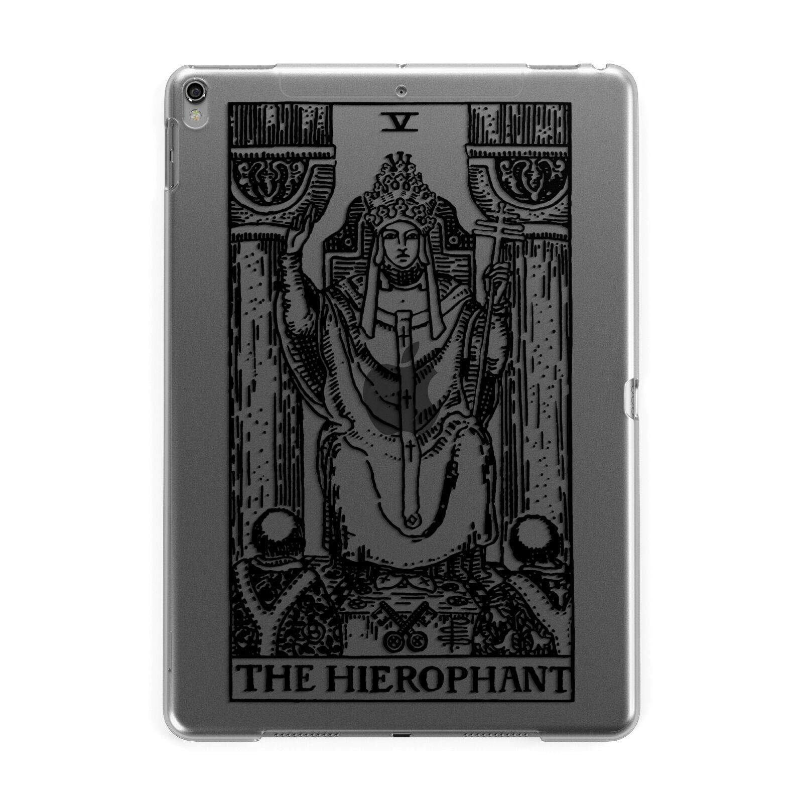 The Hierophant Monochrome Tarot Card Apple iPad Grey Case