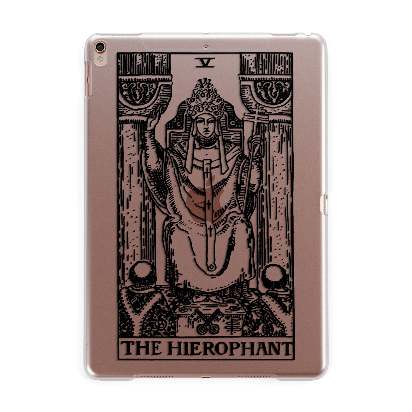 The Hierophant Monochrome Tarot Card Apple iPad Rose Gold Case