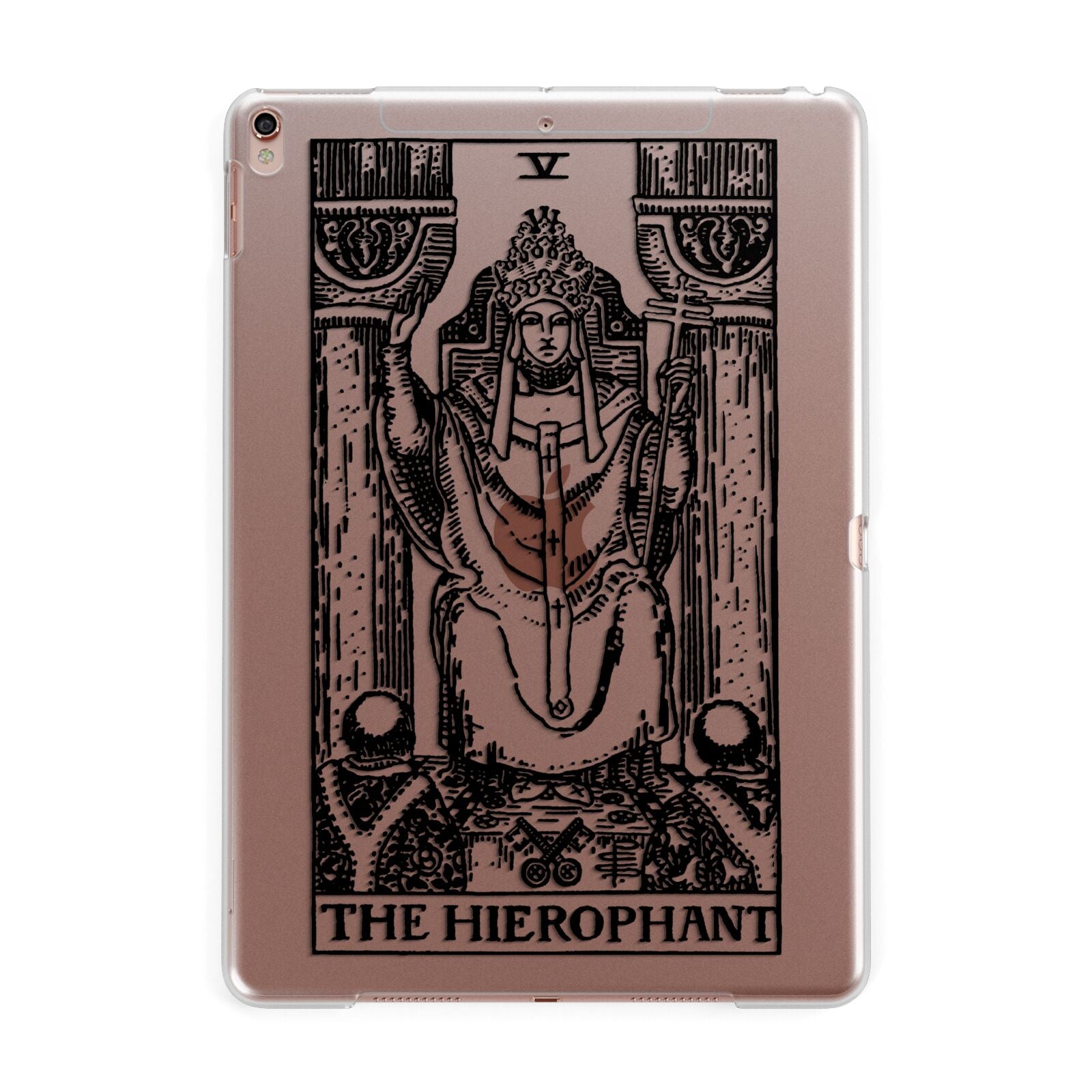 The Hierophant Monochrome Tarot Card Apple iPad Rose Gold Case