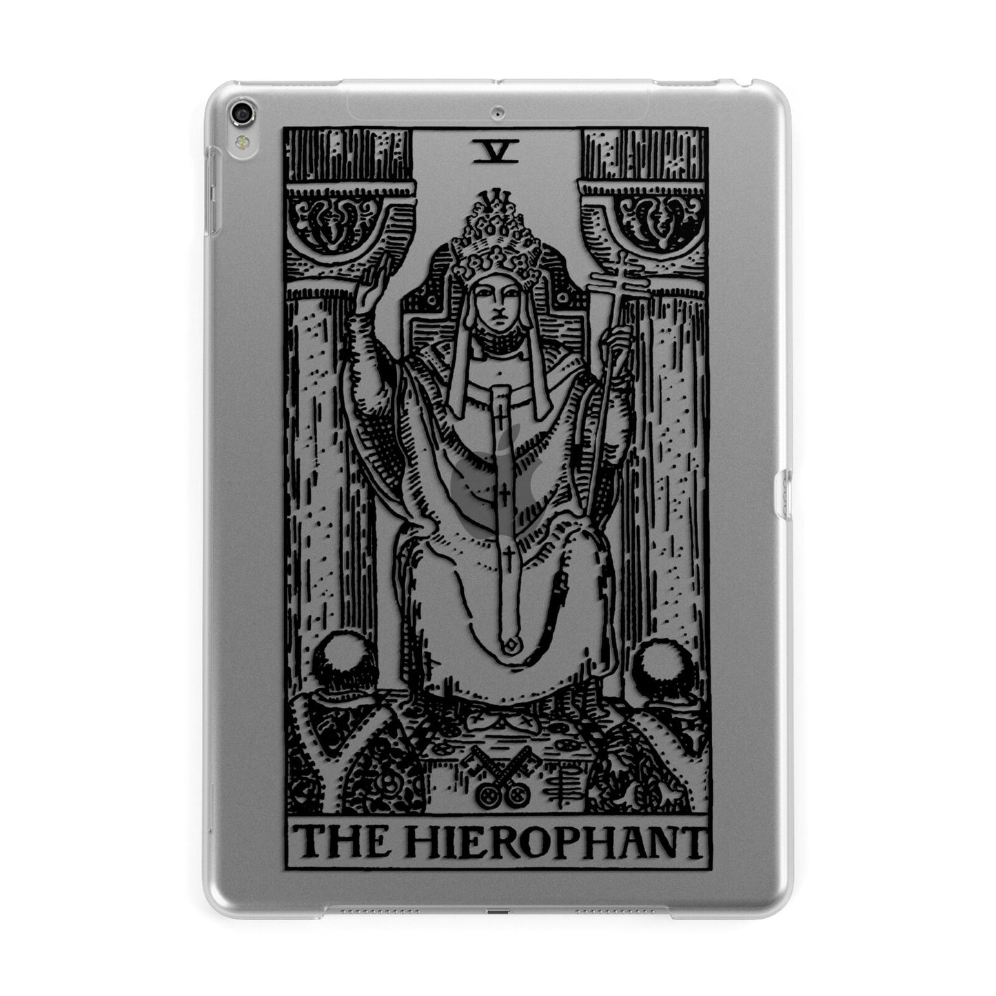 The Hierophant Monochrome Tarot Card Apple iPad Silver Case