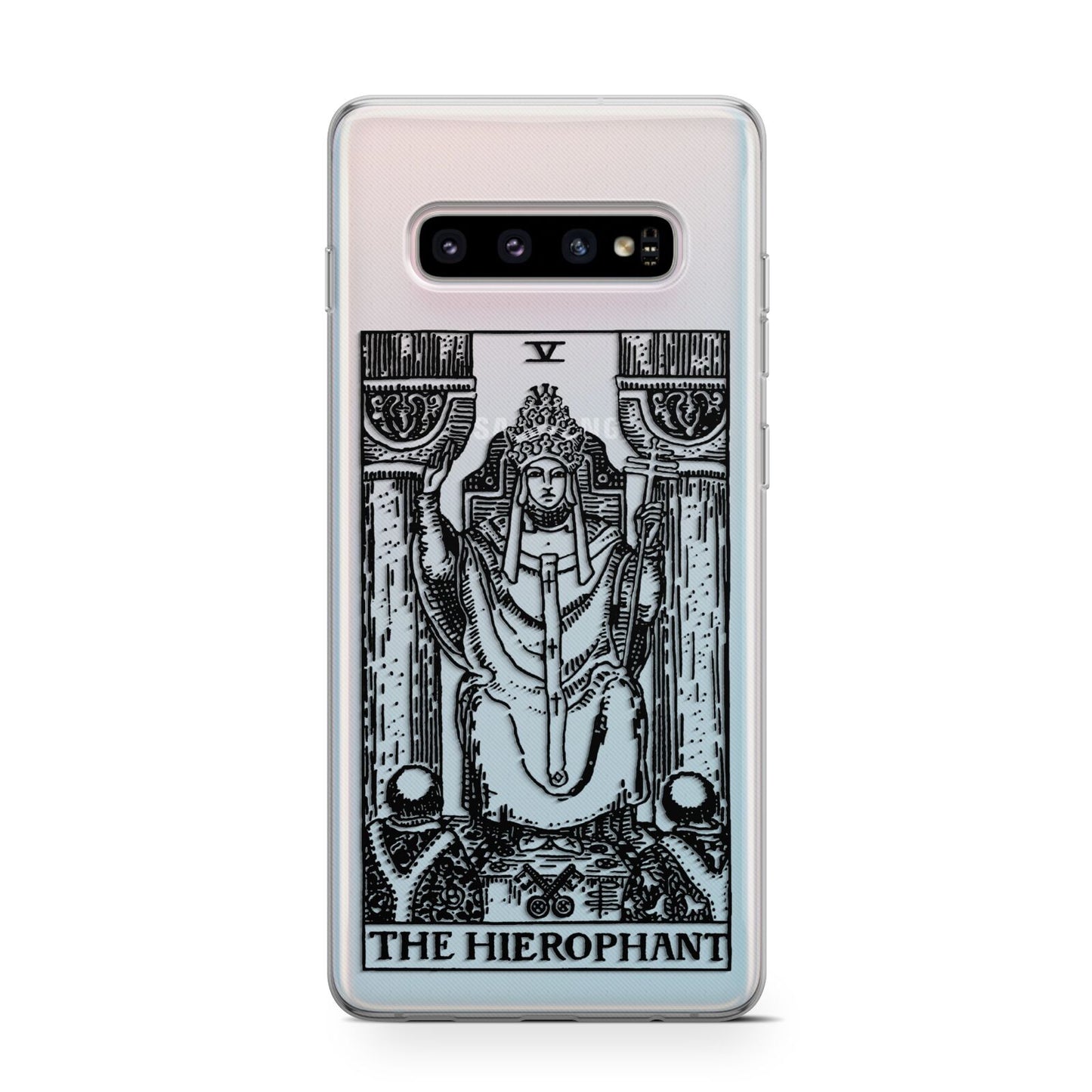 The Hierophant Monochrome Tarot Card Protective Samsung Galaxy Case