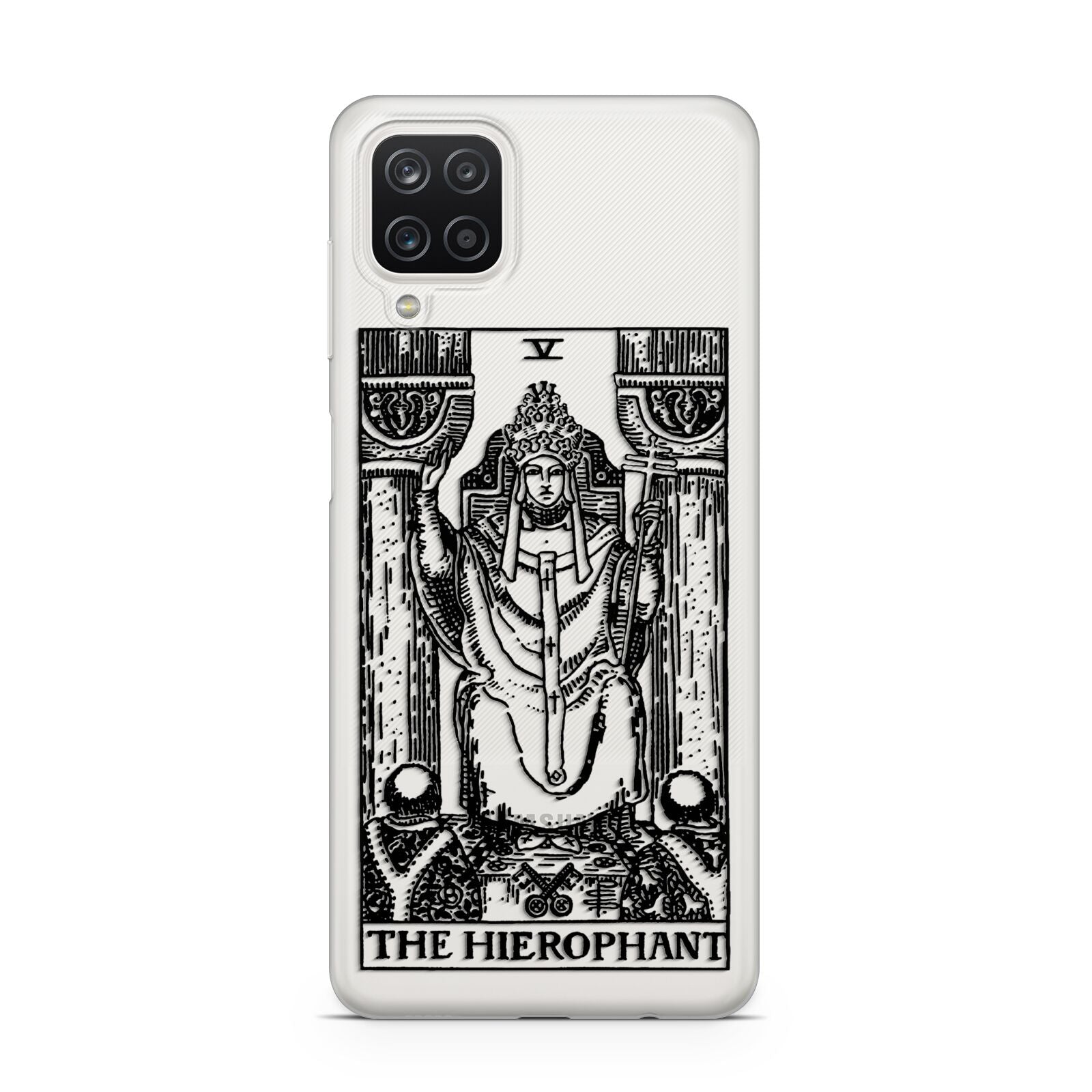 The Hierophant Monochrome Tarot Card Samsung A12 Case