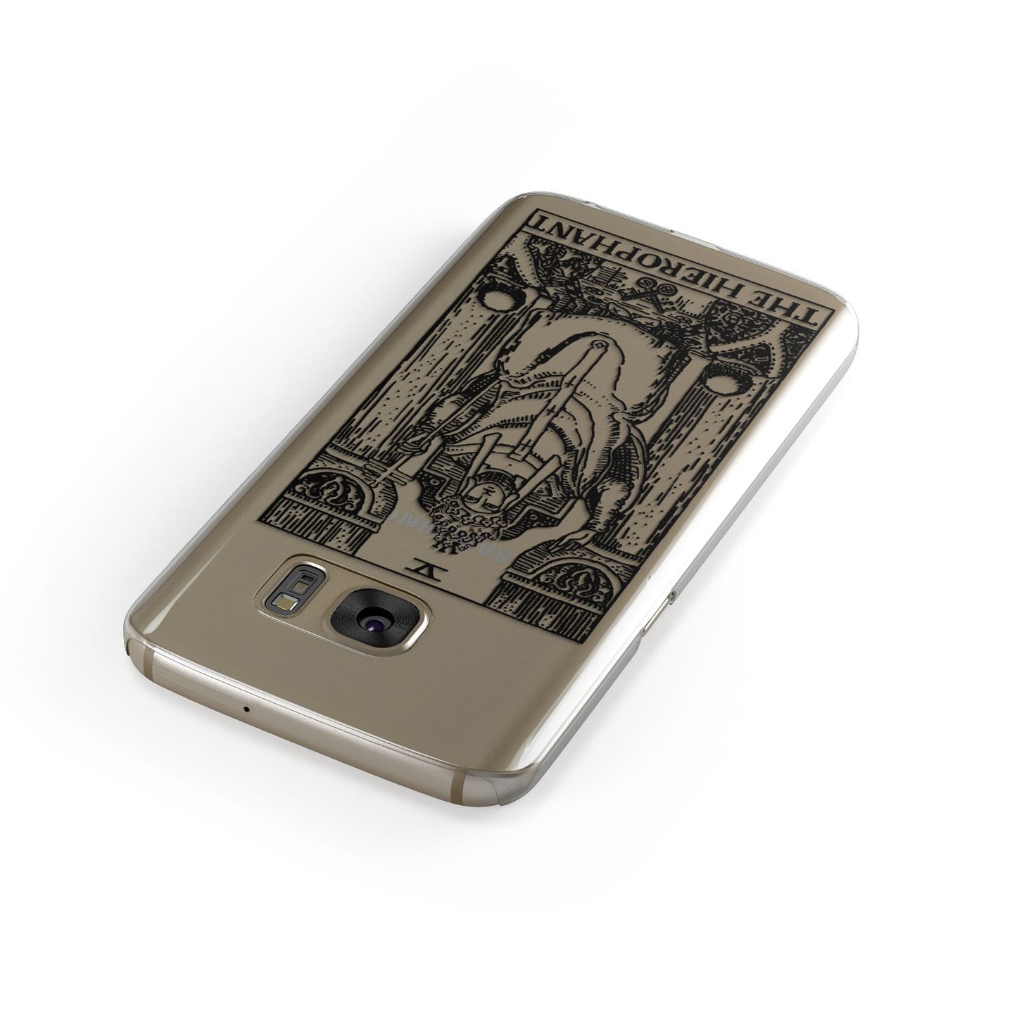 The Hierophant Monochrome Tarot Card Samsung Galaxy Case Front Close Up