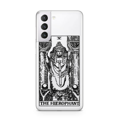 The Hierophant Monochrome Tarot Card Samsung S21 Case