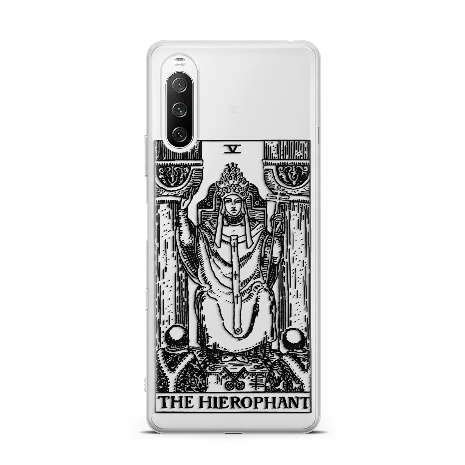 The Hierophant Monochrome Tarot Card Sony Xperia 10 III Case