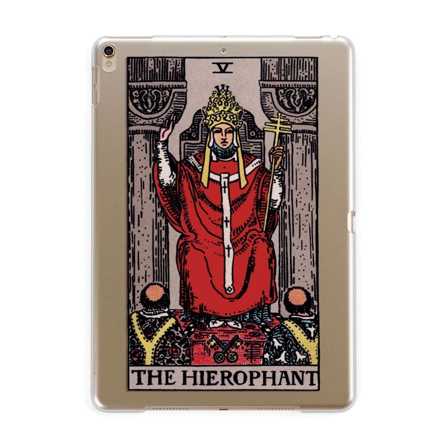 The Hierophant Tarot Card Apple iPad Gold Case