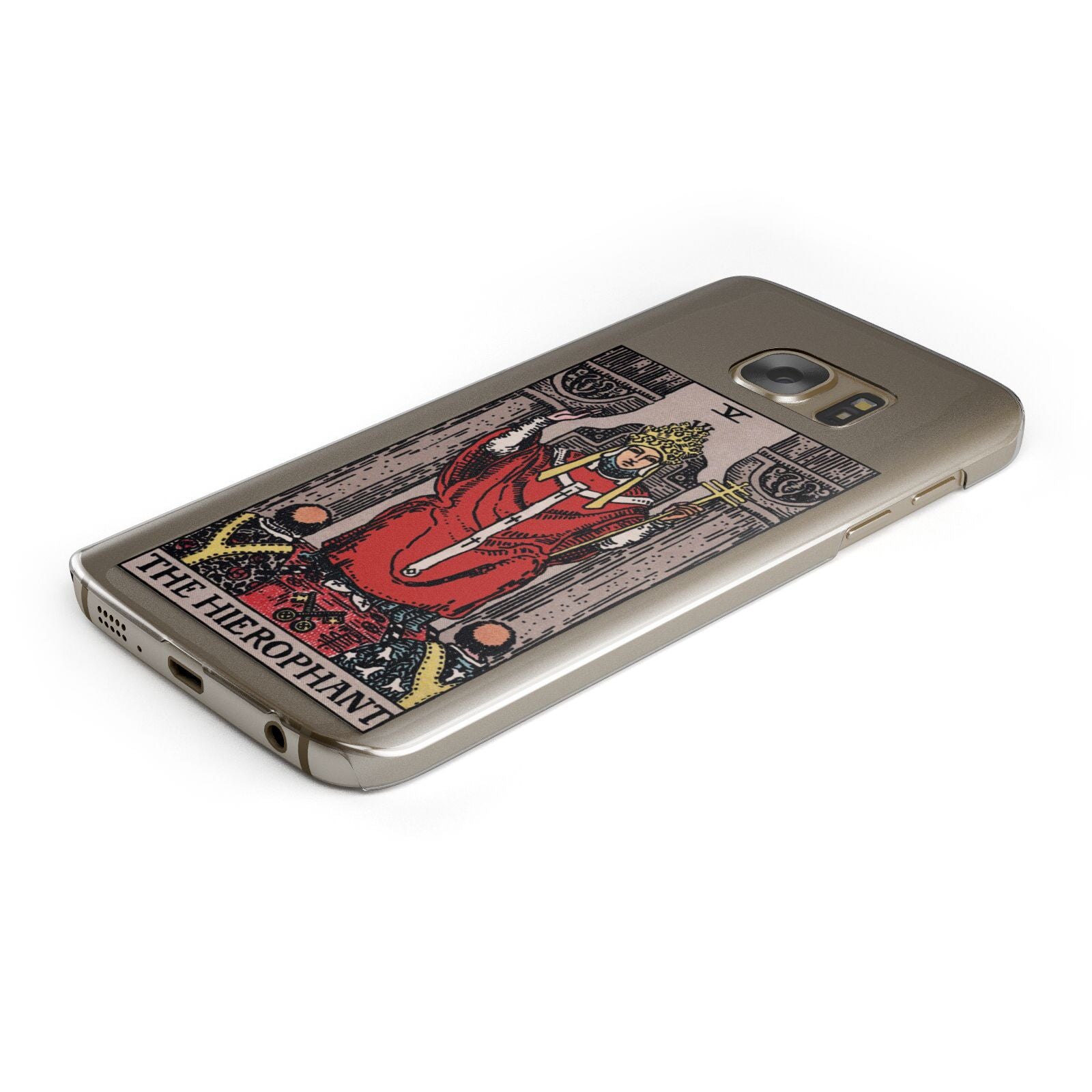 The Hierophant Tarot Card Protective Samsung Galaxy Case Angled Image