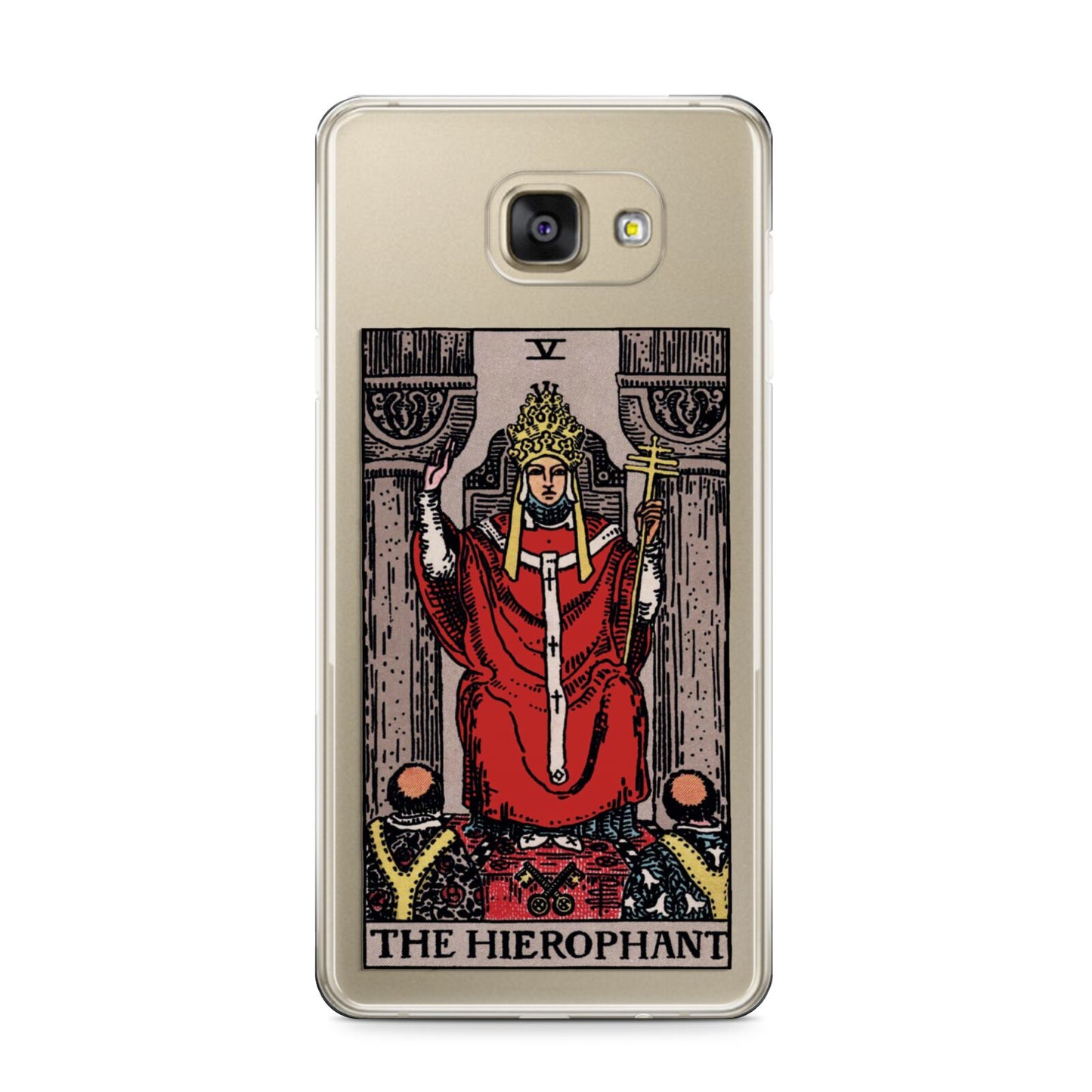 The Hierophant Tarot Card Samsung Galaxy A9 2016 Case on gold phone