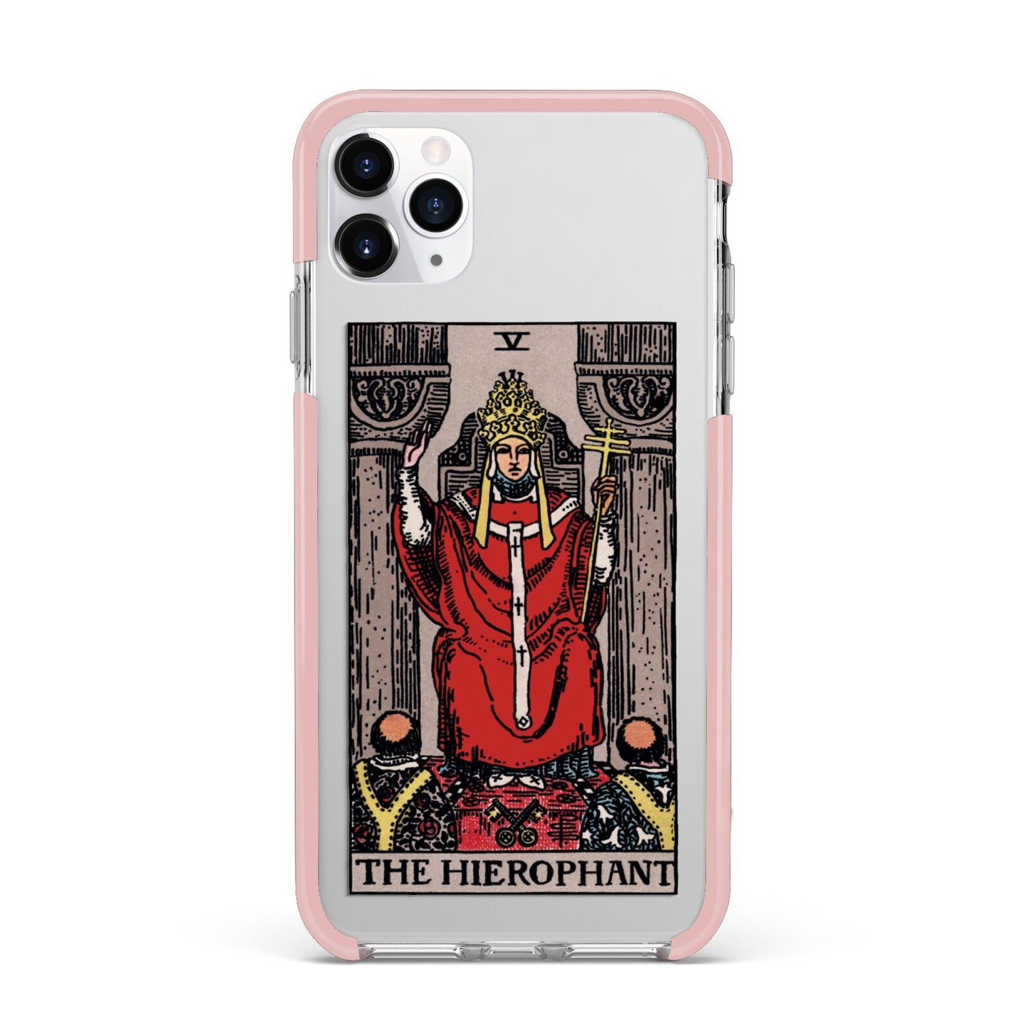 The Hierophant Tarot Card iPhone 11 Pro Max Impact Pink Edge Case