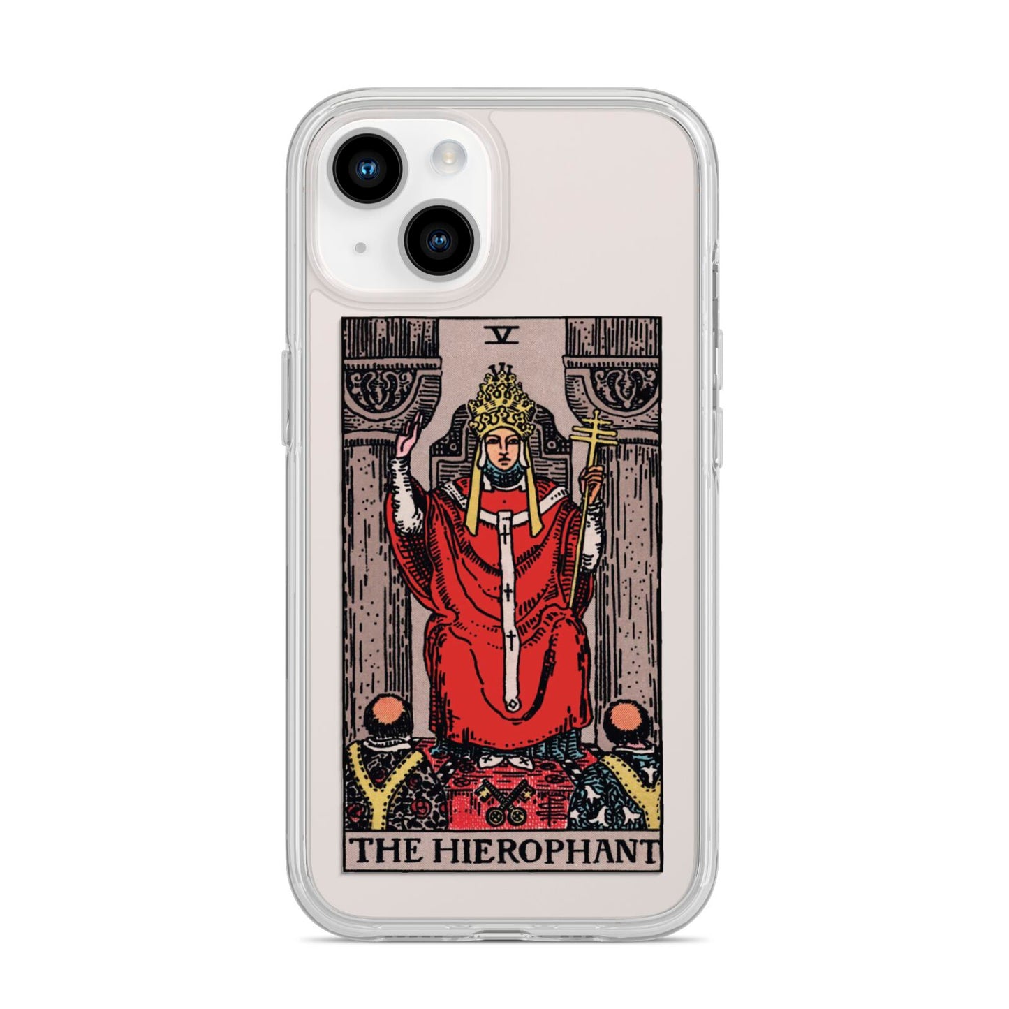 The Hierophant Tarot Card iPhone 14 Clear Tough Case Starlight