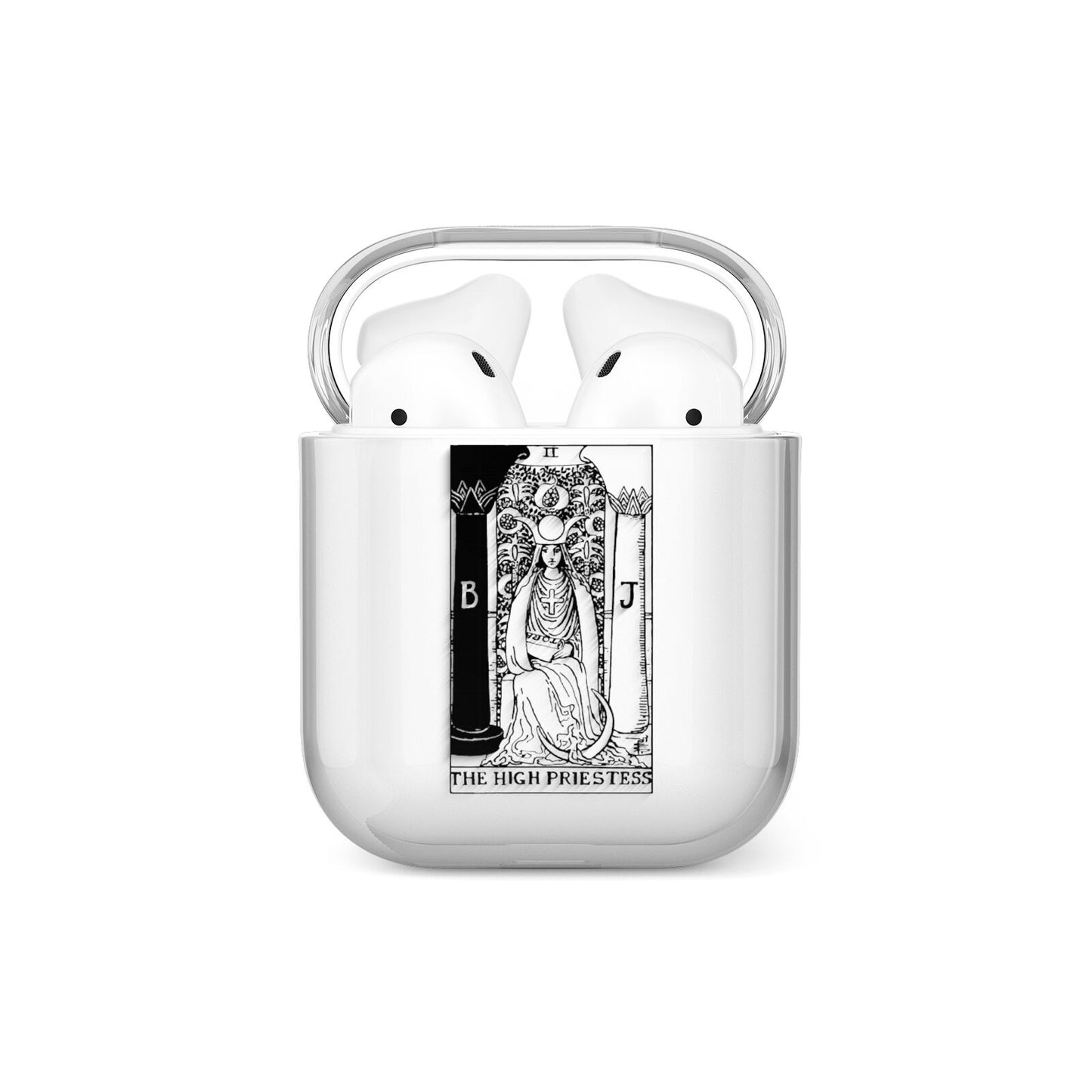 The High Priestess Monochrome Tarot Card AirPods Case