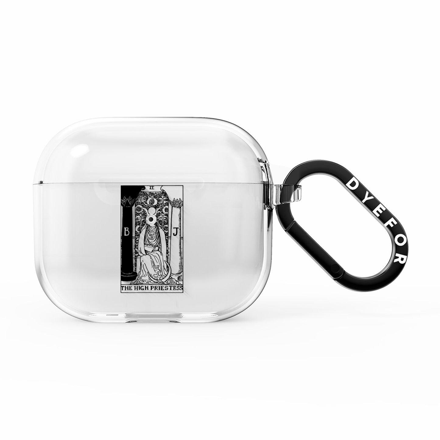 The High Priestess Monochrome Tarot Card AirPods Clear Case 3rd Gen