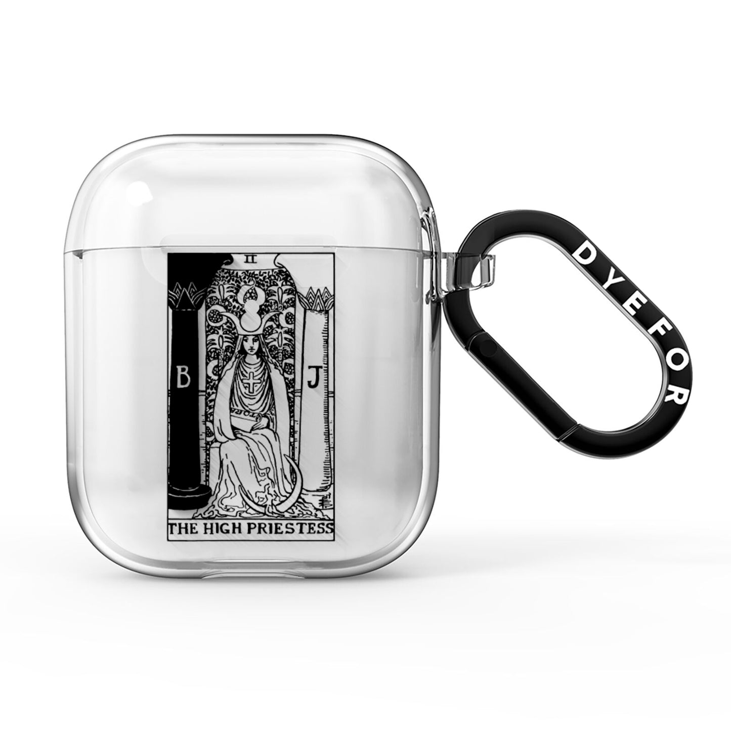 The High Priestess Monochrome Tarot Card AirPods Clear Case